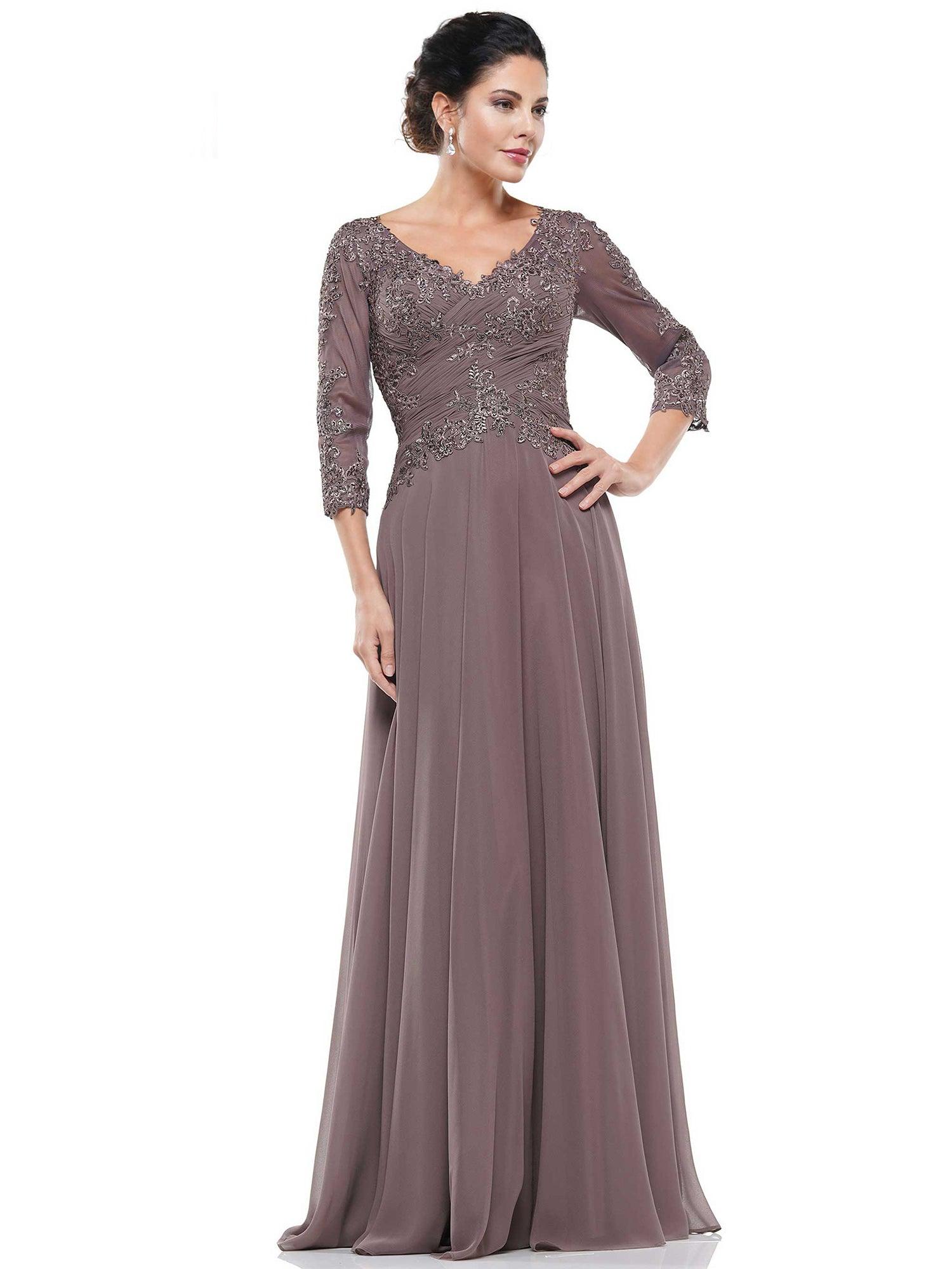 mossimo long sleeve dress Marsoni M237 Prom Dress - Eggplant