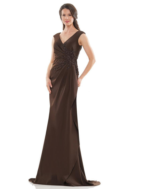 Dark Brown 20 Marsoni Long Mother of the Bride Beaded Dress Sale