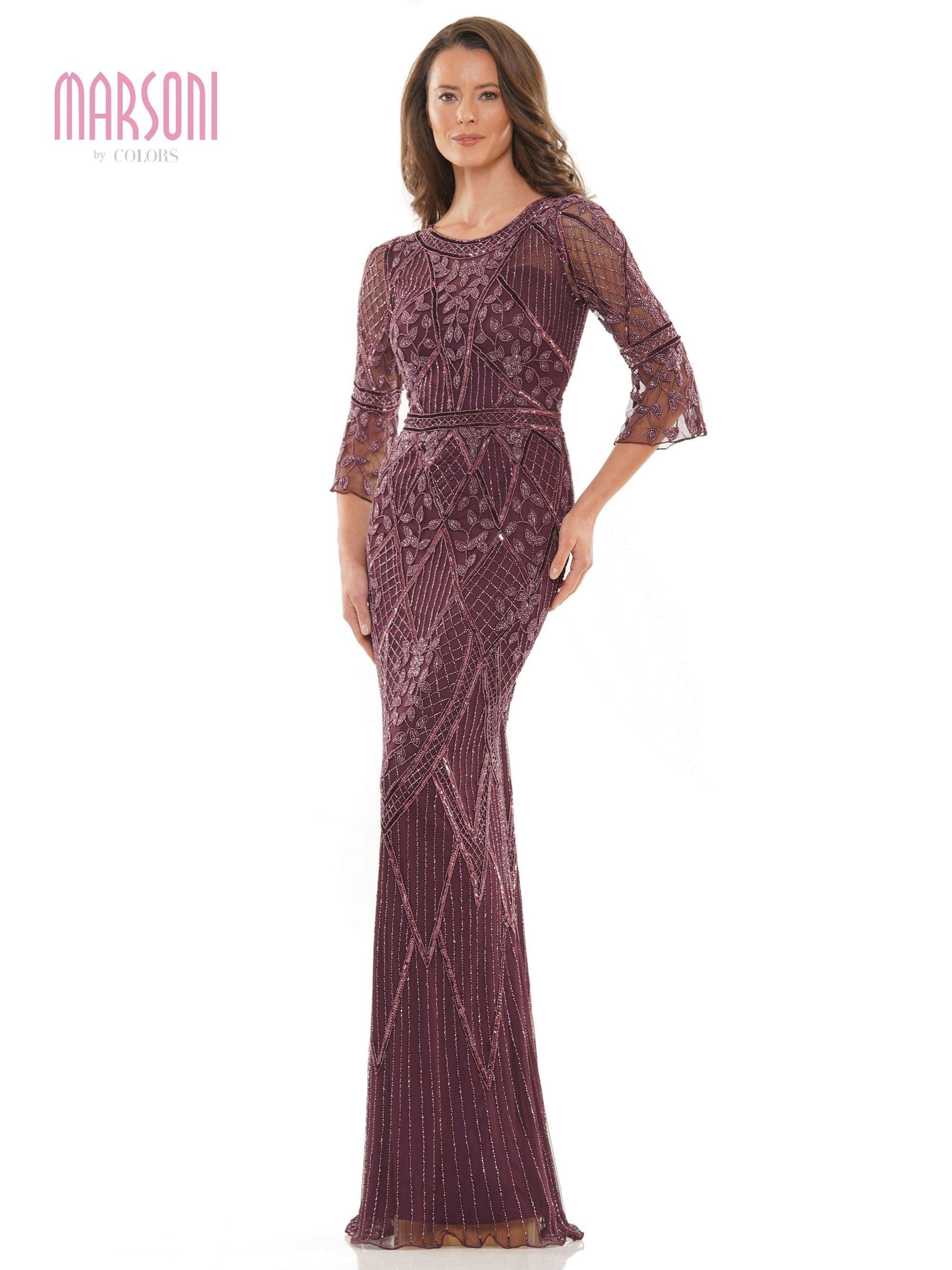 Marsoni Long Mother of the Bride Beaded Gown 1202