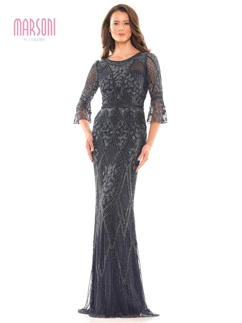 Marsoni Long Mother of the Bride Beaded Gown 1202