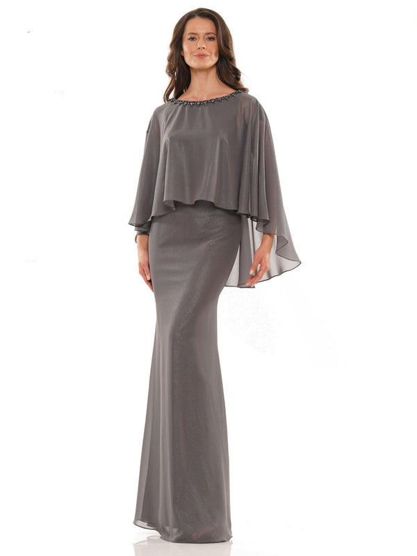 Marsoni Long Mother of the Bride Cape Dress 1188