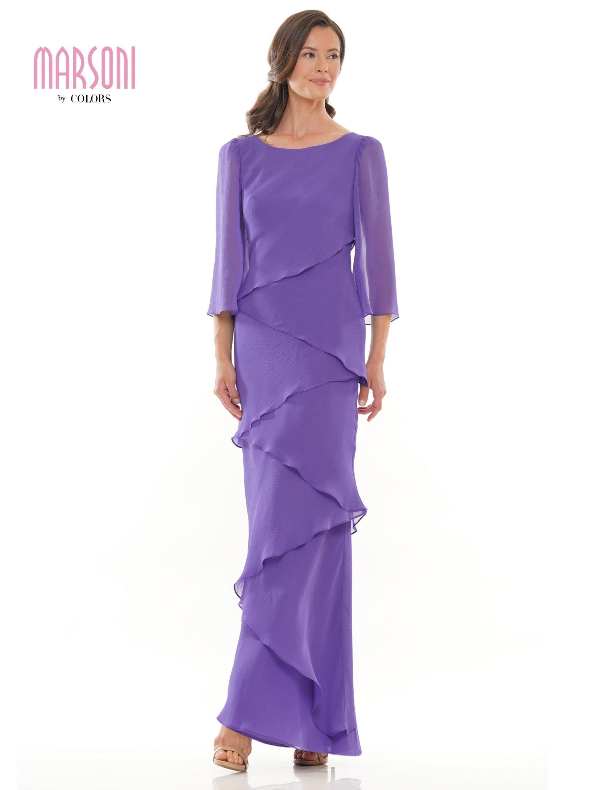 Marsoni Long Mother of the Bride Chiffon Dress 302