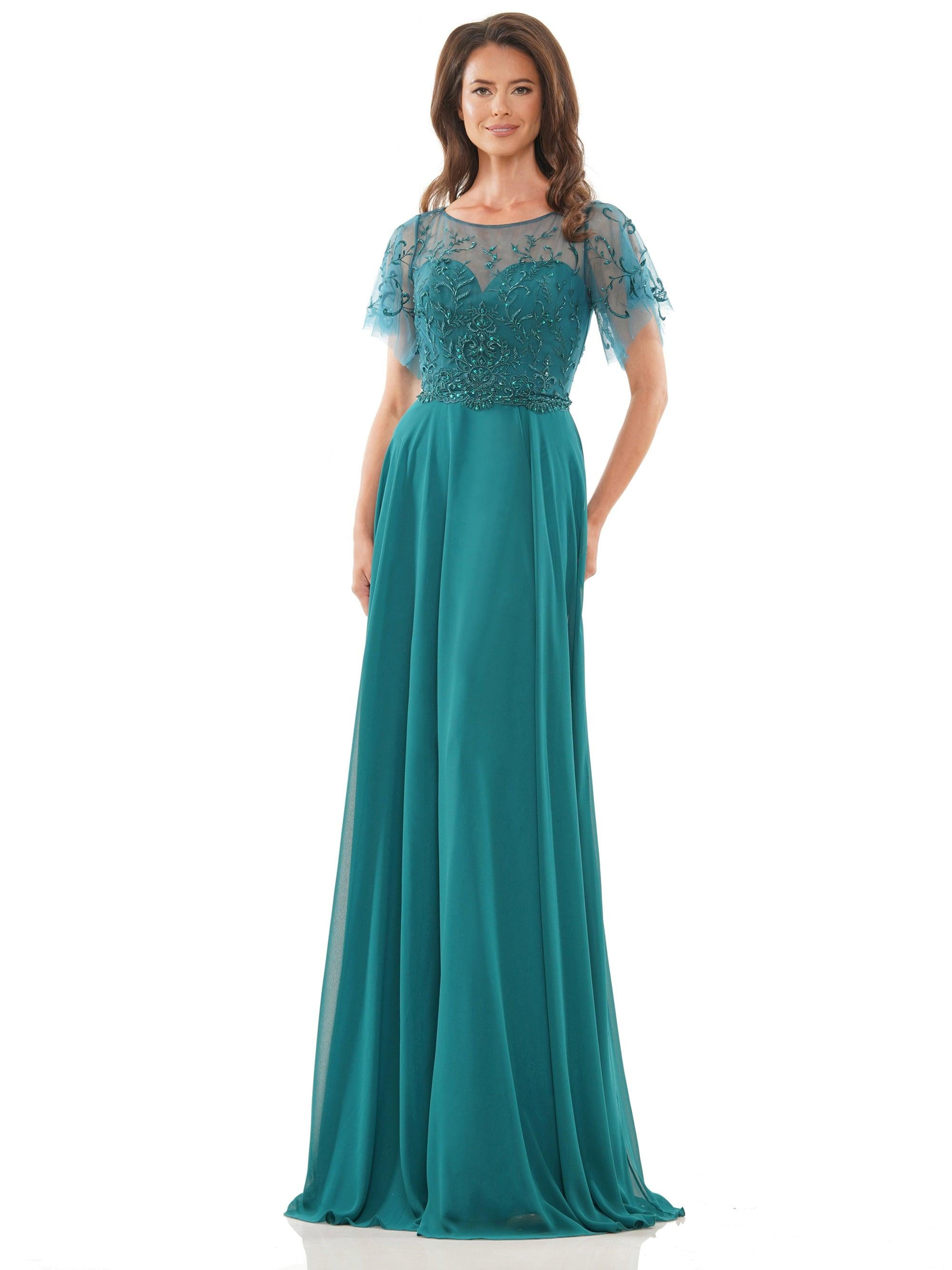 Marsoni Long Mother of the Bride Chiffon Dress M323 - The Dress Outlet