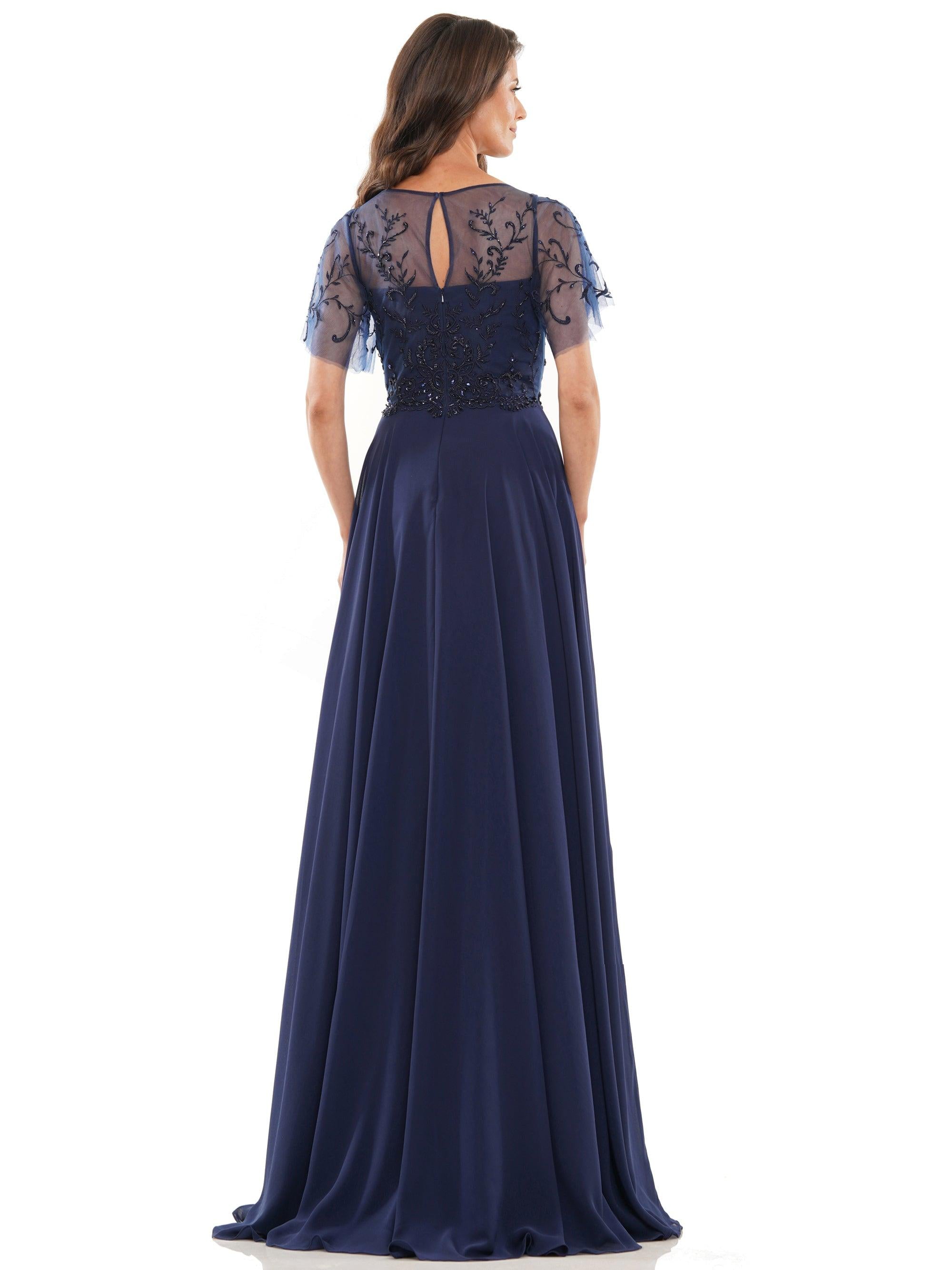 Marsoni Long Mother of the Bride Chiffon Dress M323 - The Dress Outlet