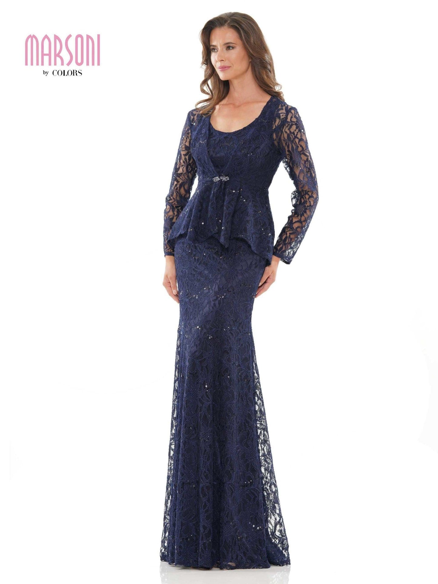 Marsoni Long Mother of the Bride Jacket Dress 301 - The Dress Outlet
