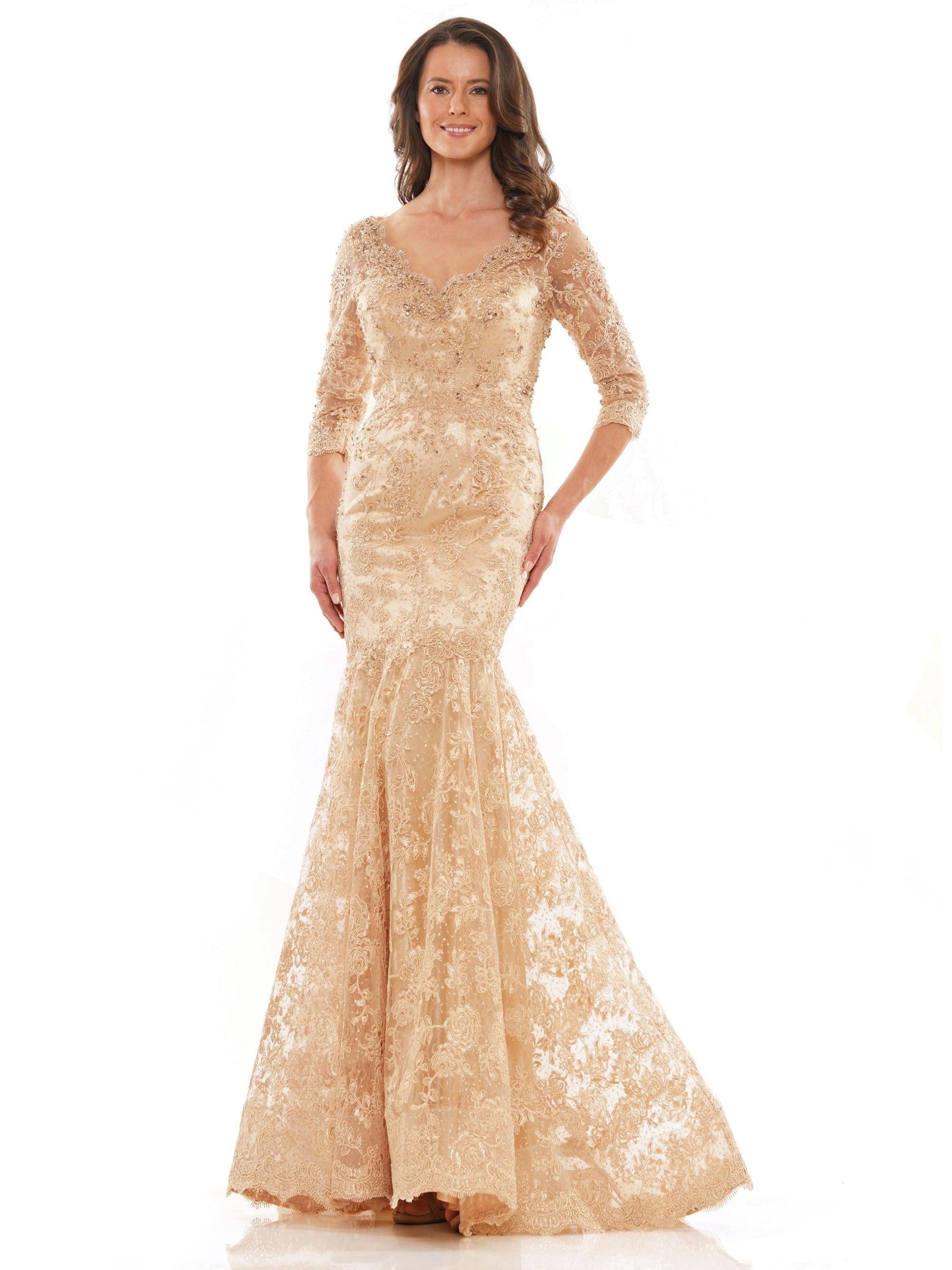 Marsoni Long Mother of the Bride Lace Dress 1178 - The Dress Outlet