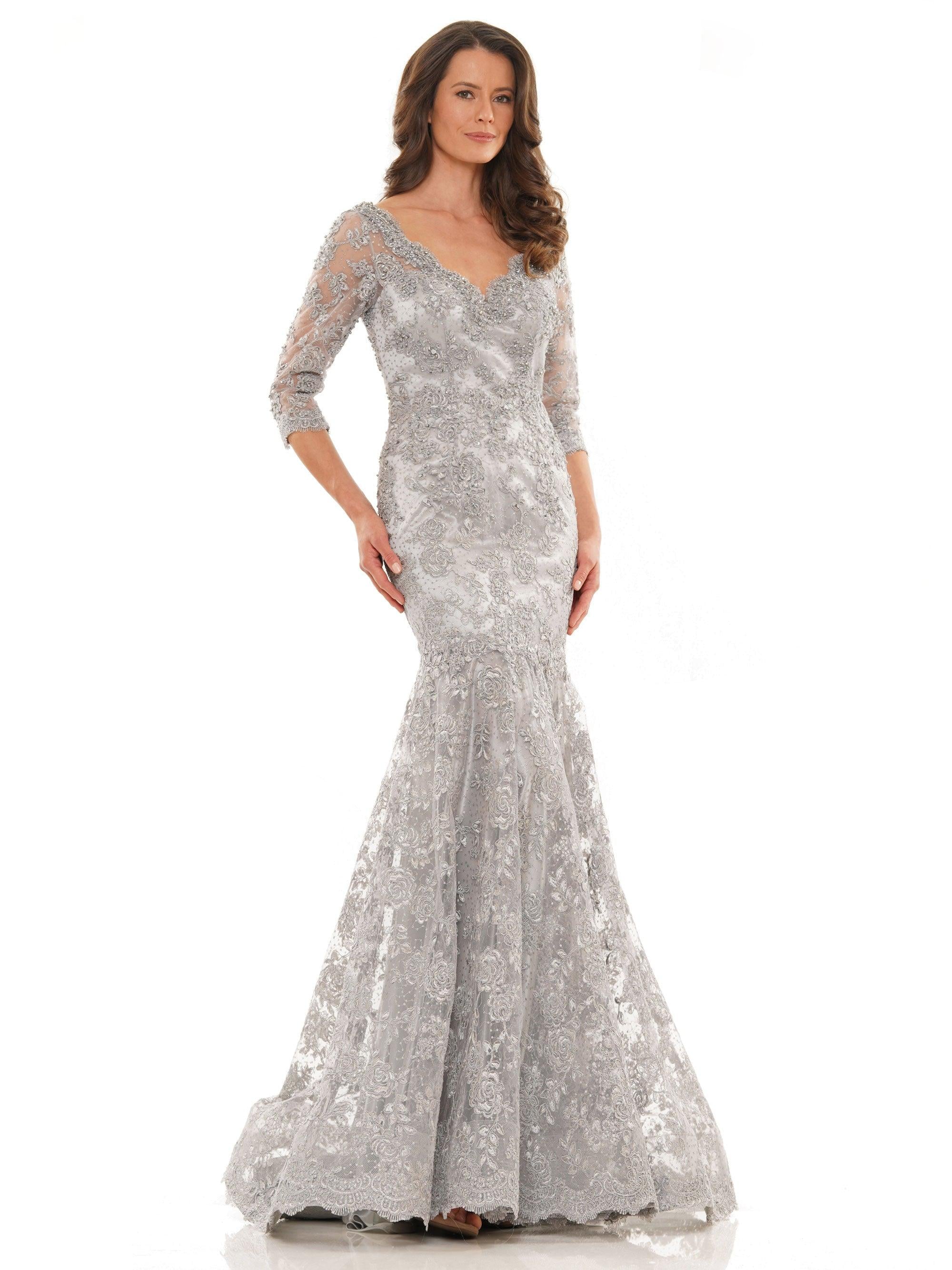 Marsoni Long Mother of the Bride Lace Dress 1178 - The Dress Outlet