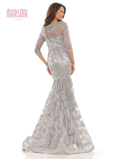 Marsoni Long Mother of the Bride Lace Dress 1178 - The Dress Outlet