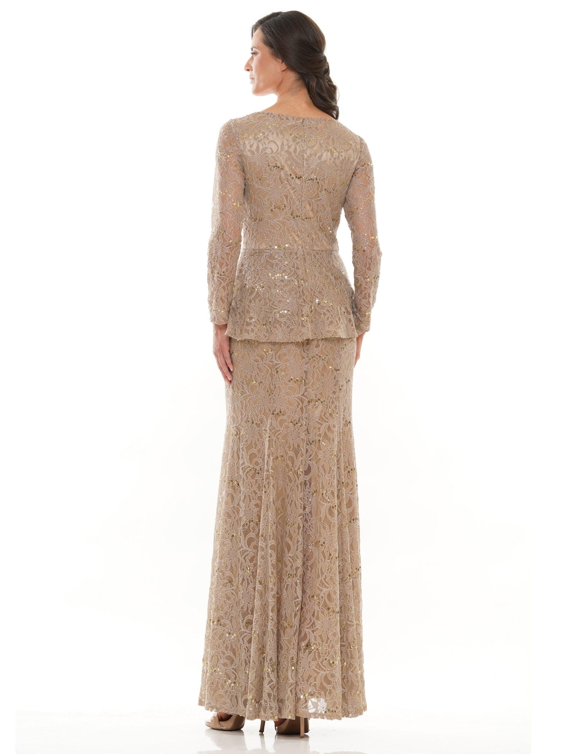 Marsoni Long Mother of the Bride Lace Dress 306 - The Dress Outlet