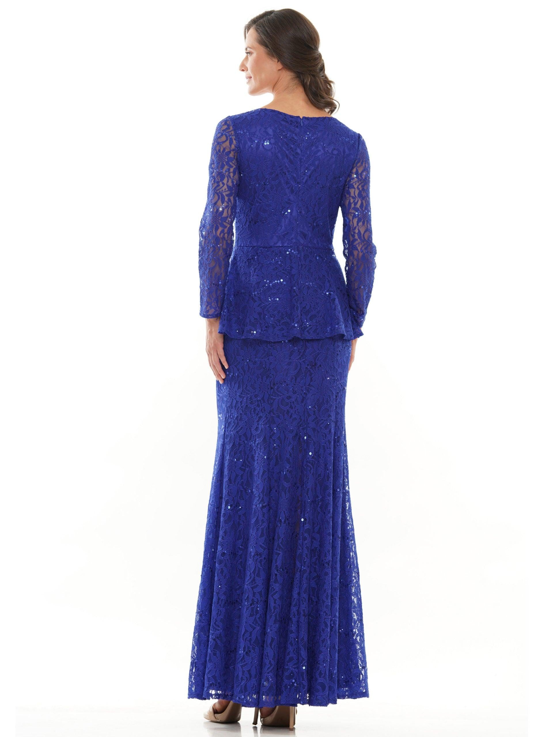 Marsoni Long Mother of the Bride Lace Dress 306 - The Dress Outlet