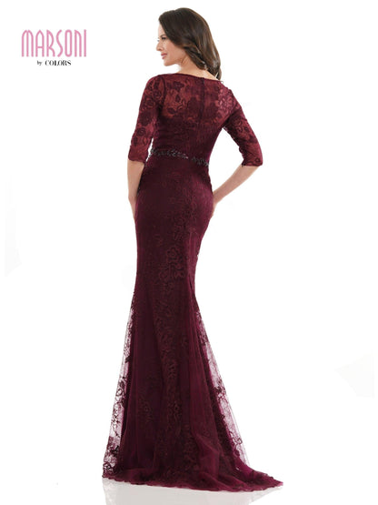 Marsoni Long Mother of the Bride Lace Dress 1127 - The Dress Outlet