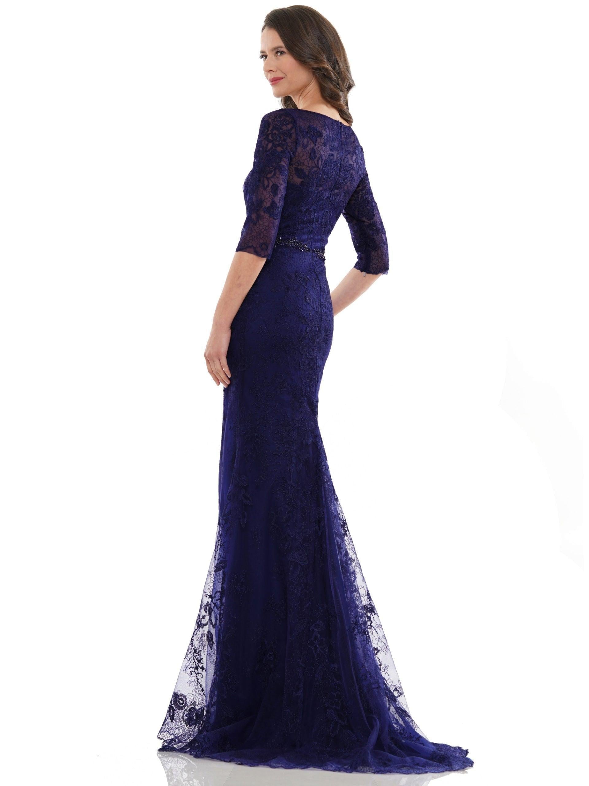 Marsoni Long Mother of the Bride Lace Dress 1127 - The Dress Outlet