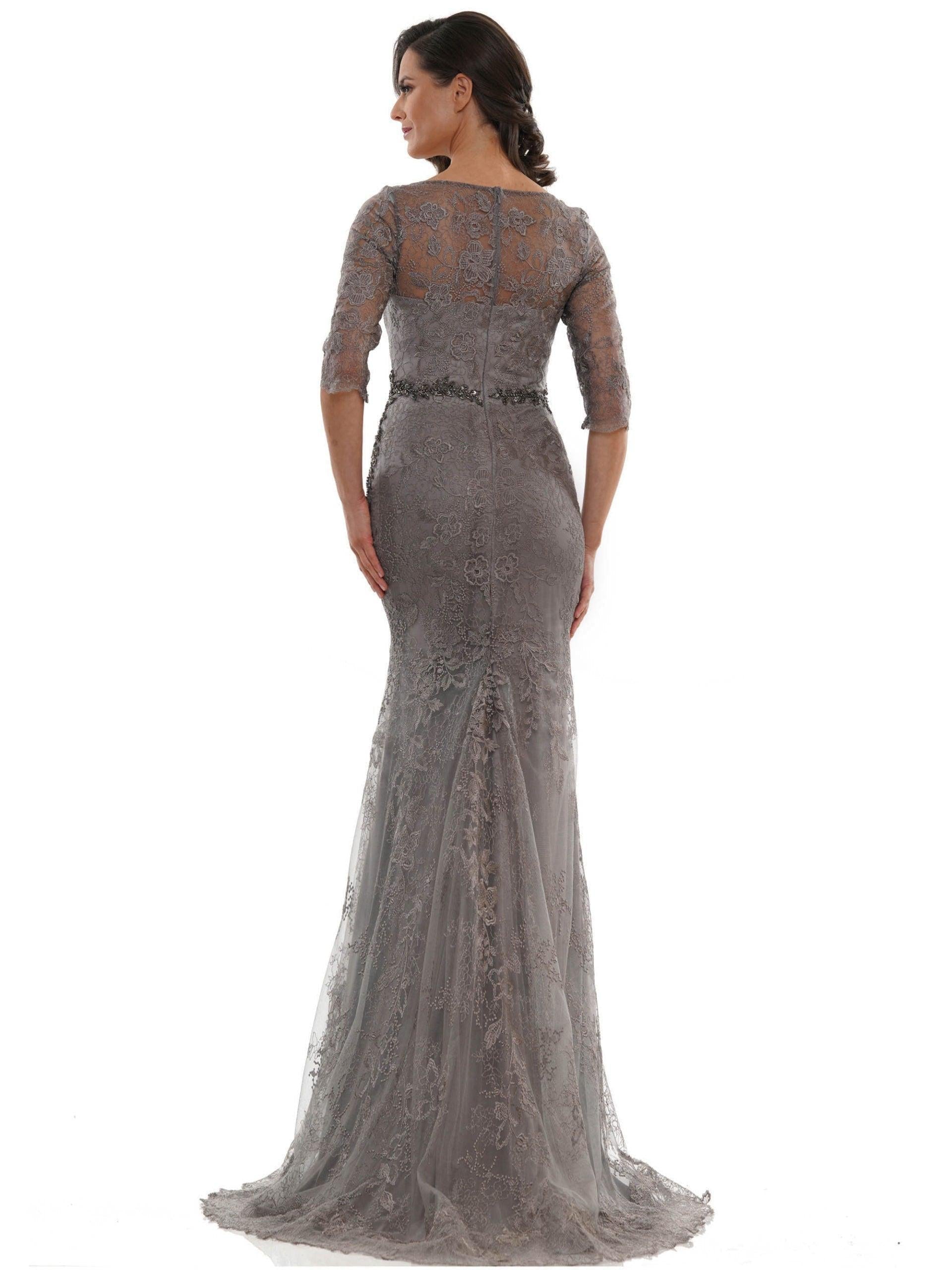 Marsoni Long Mother of the Bride Lace Dress 1127 - The Dress Outlet
