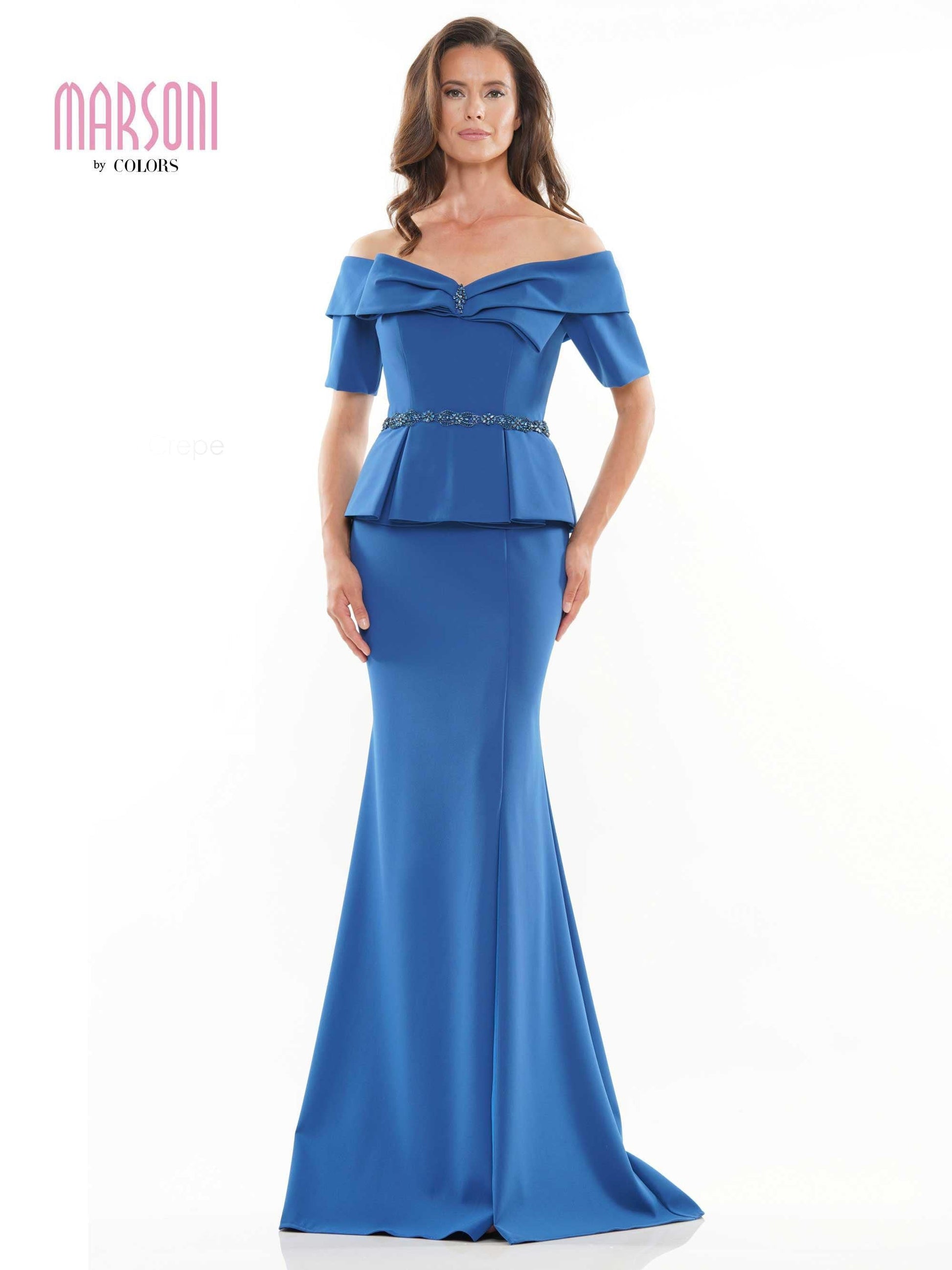 Marsoni Long Off Shoulder Formal Dress 1158
