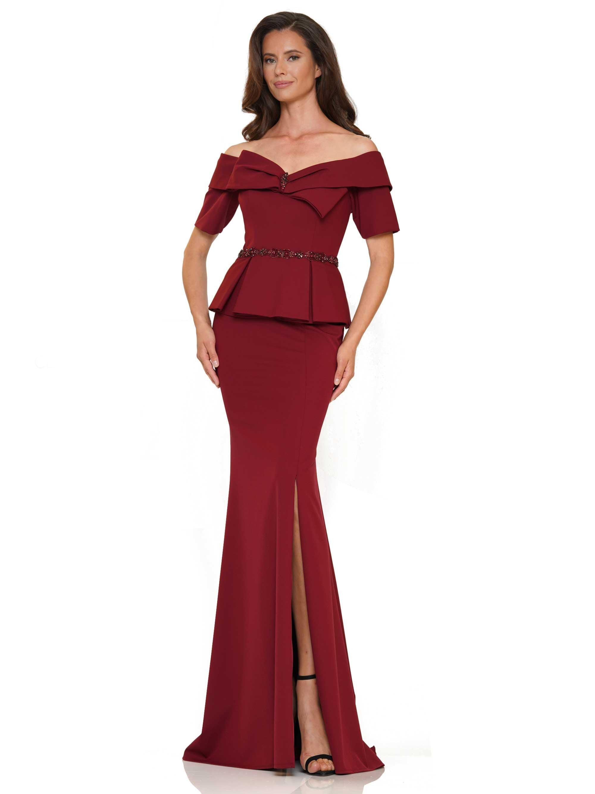Marsoni Long Off Shoulder Formal Dress 1158 - The Dress Outlet