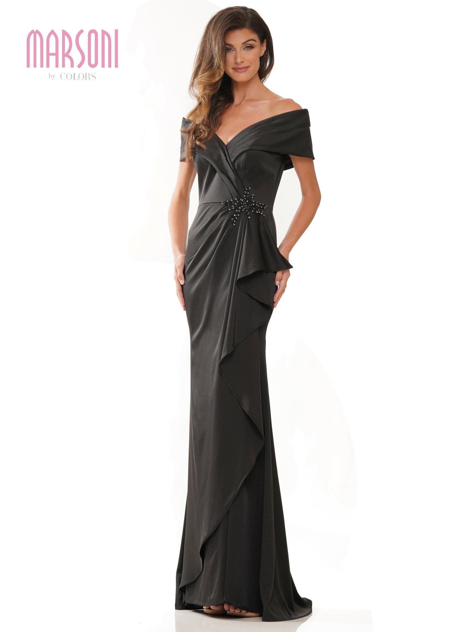 Marsoni Long Off Shoulder Formal Dress 1180