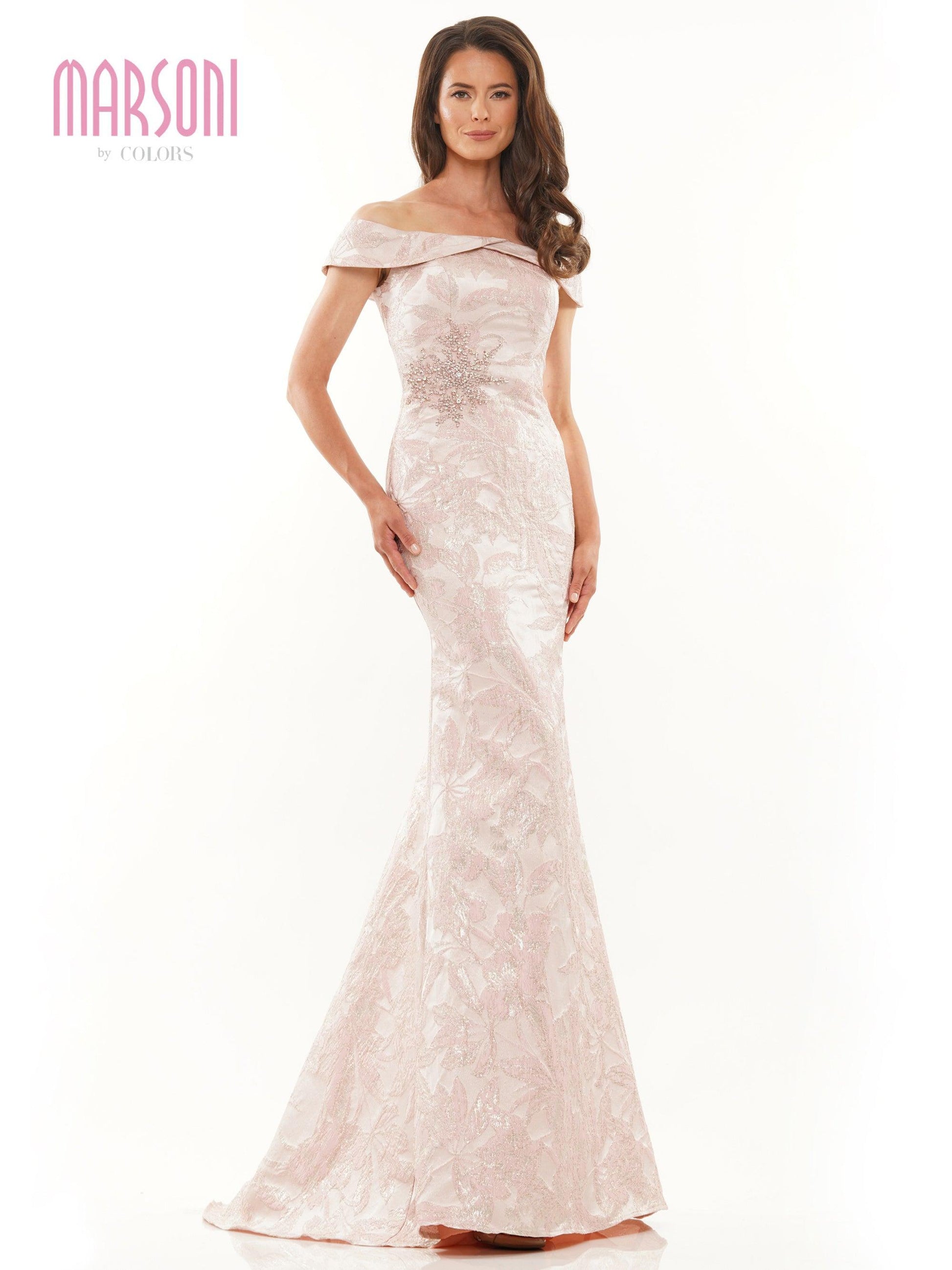 Marsoni Long Off Shoulder Formal Dress 1223