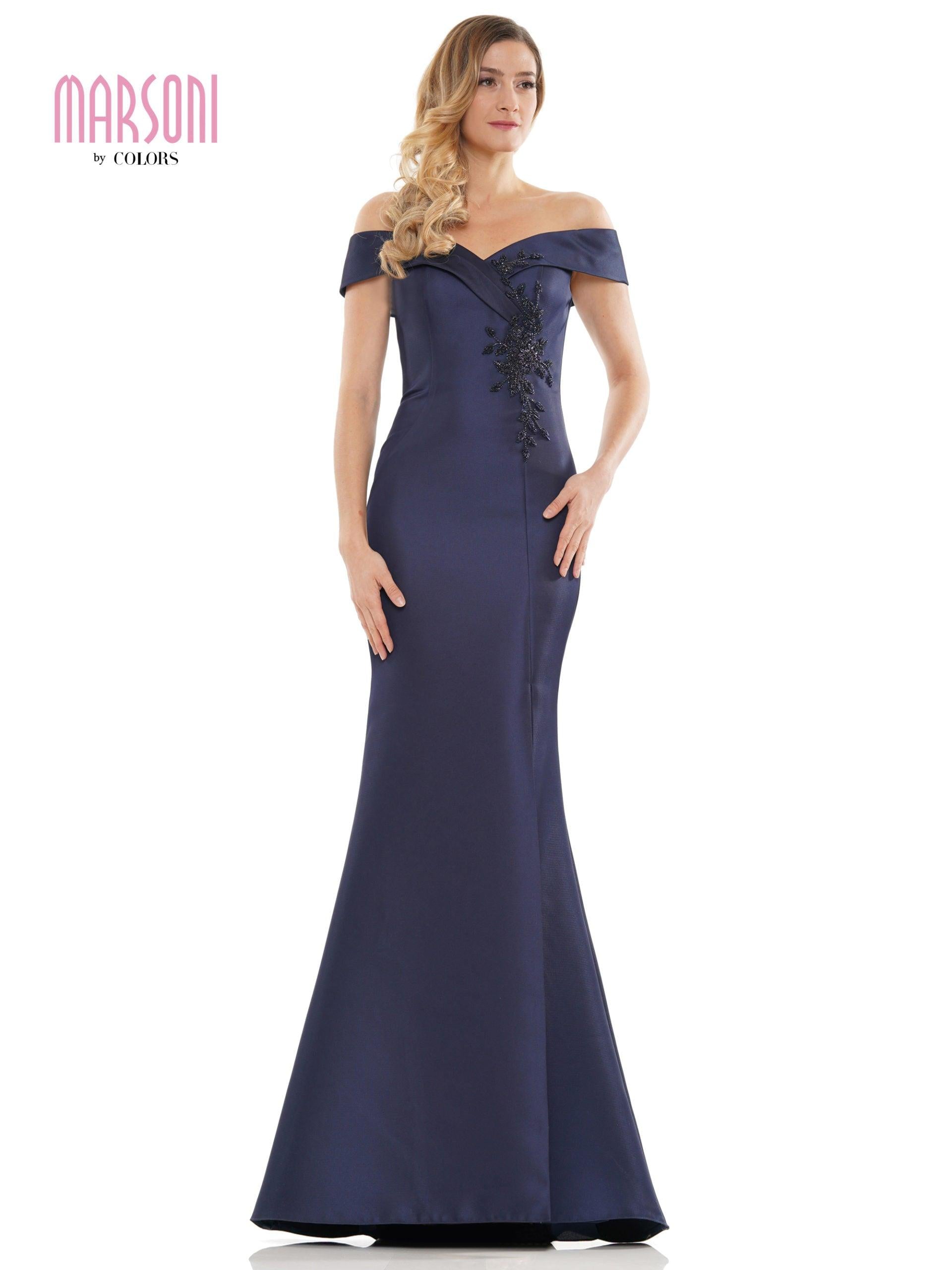 Marsoni Long Off Shoulder Formal Mermaid Dress 1140