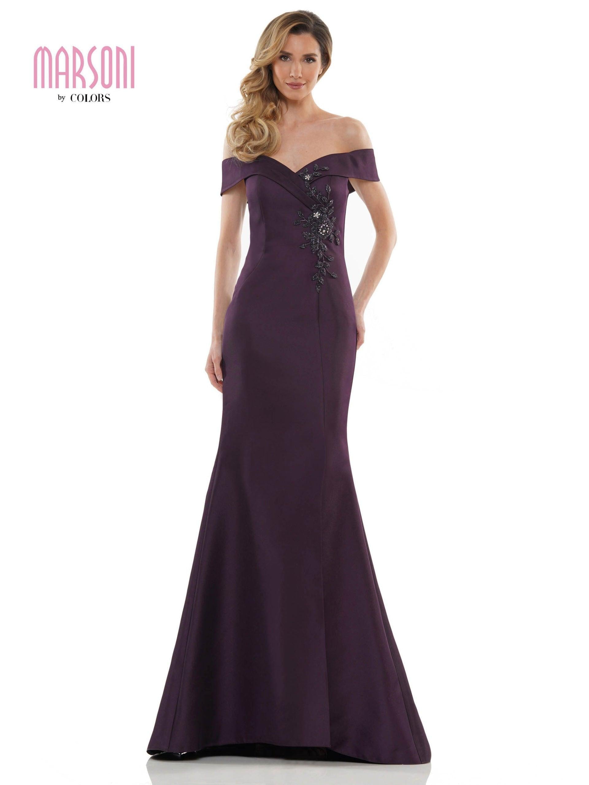 Marsoni Long Off Shoulder Formal Mermaid Dress 1140