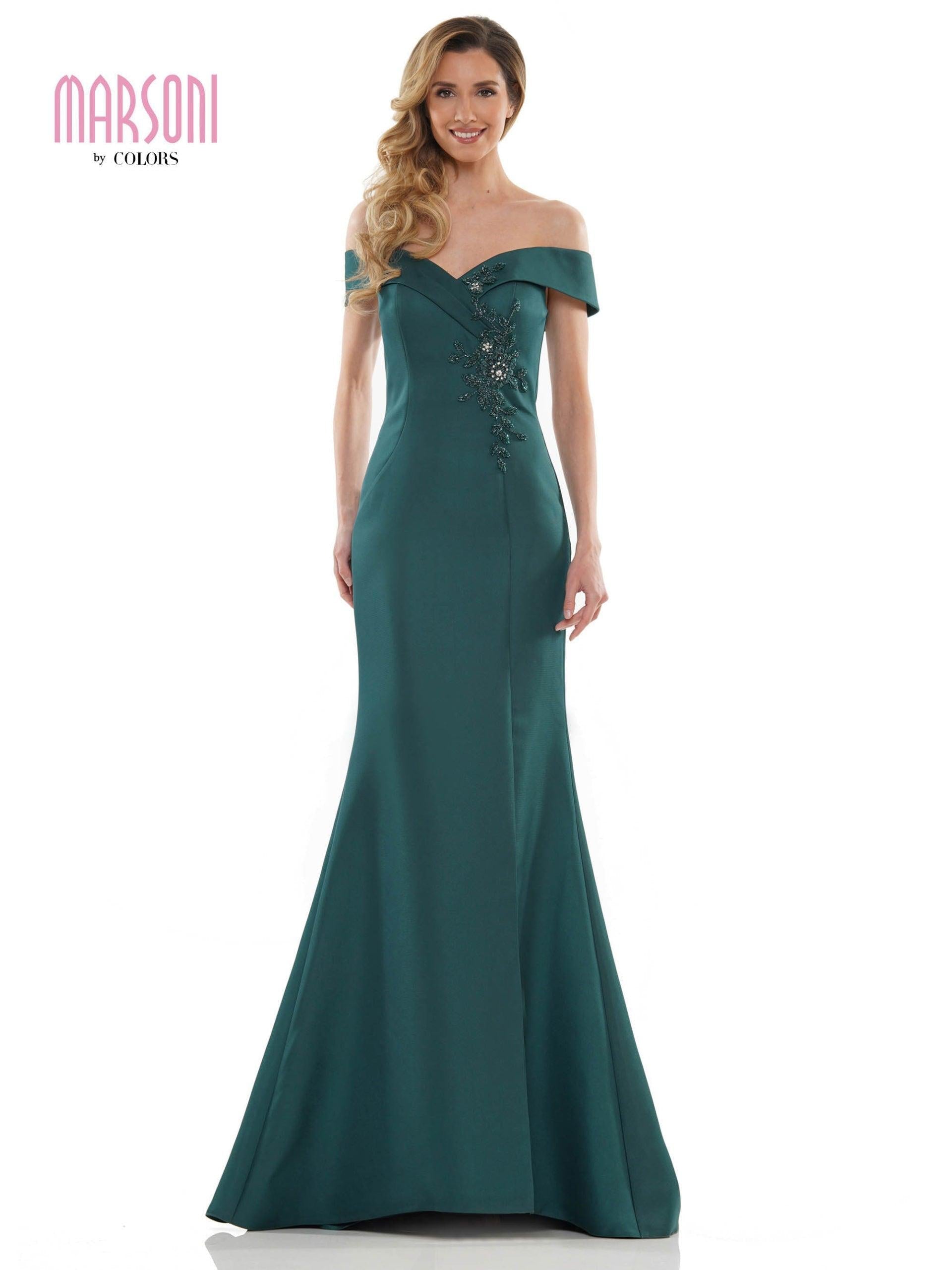 Marsoni Long Off Shoulder Formal Mermaid Dress 1140