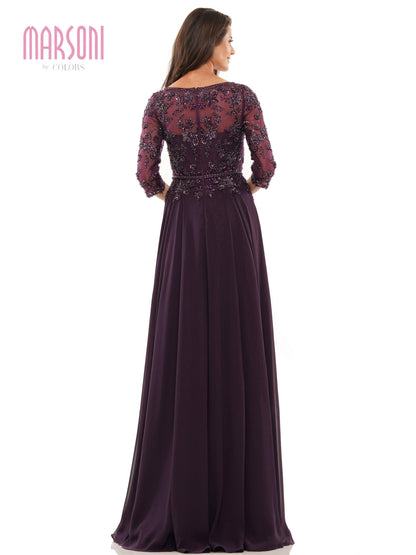 Marsoni Mother of the Bride Long Chiffon Dress 1051 - The Dress Outlet