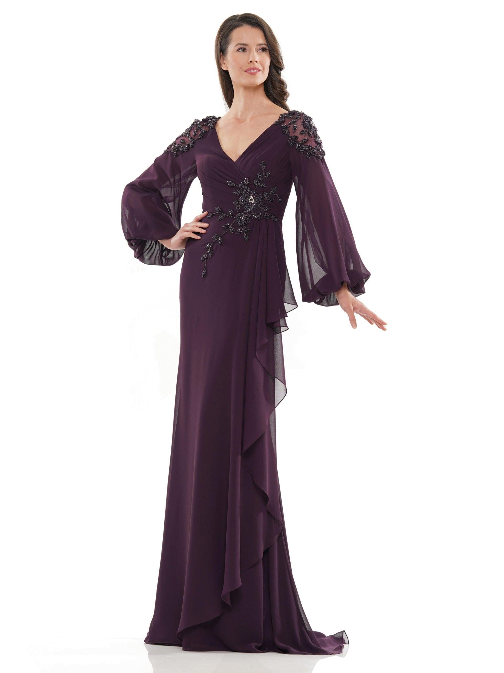 Marsoni Mother of the Bride Long Dress Eggplant