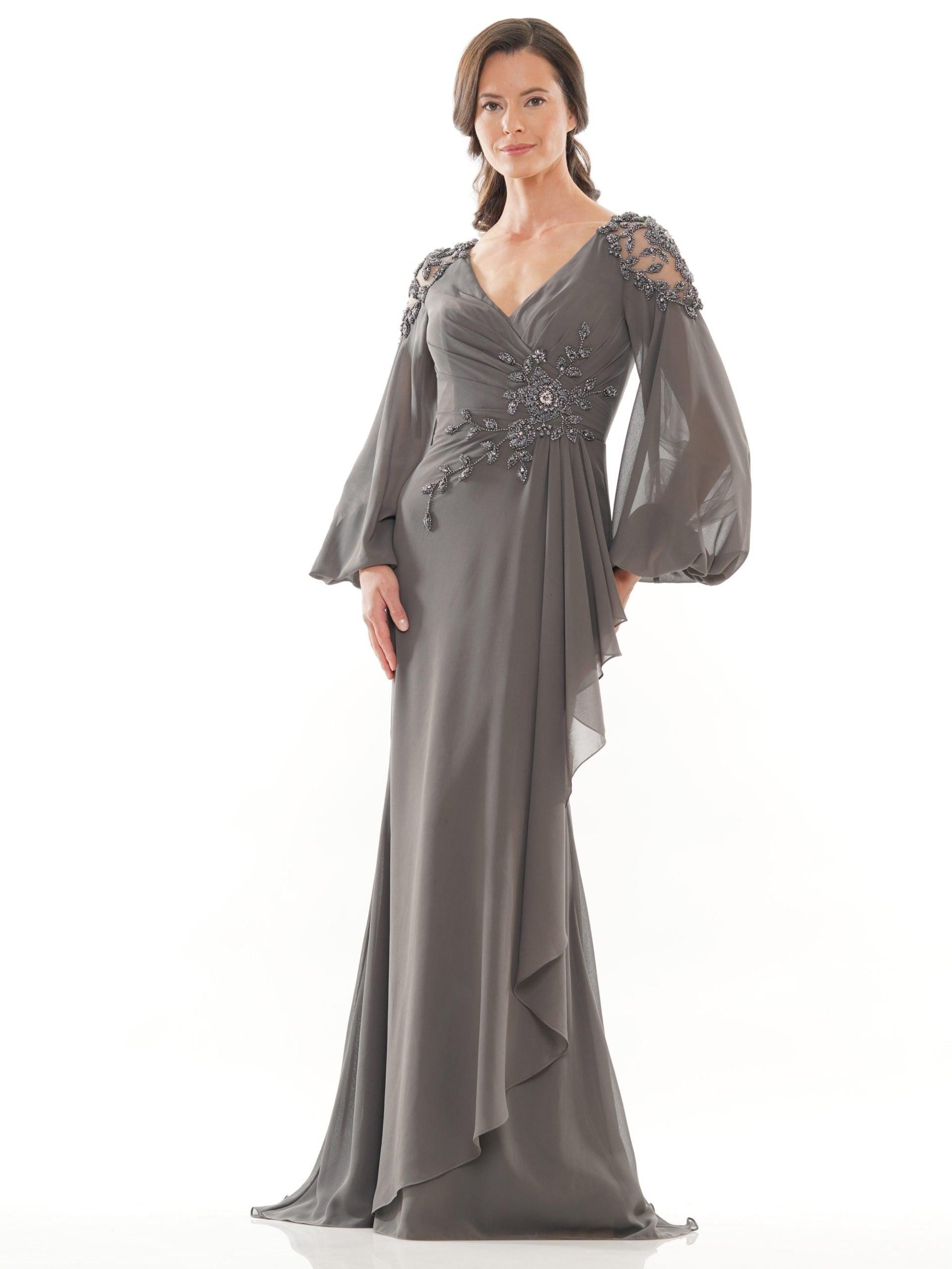 Marsoni Mother of the Bride Long Dress Charcoal