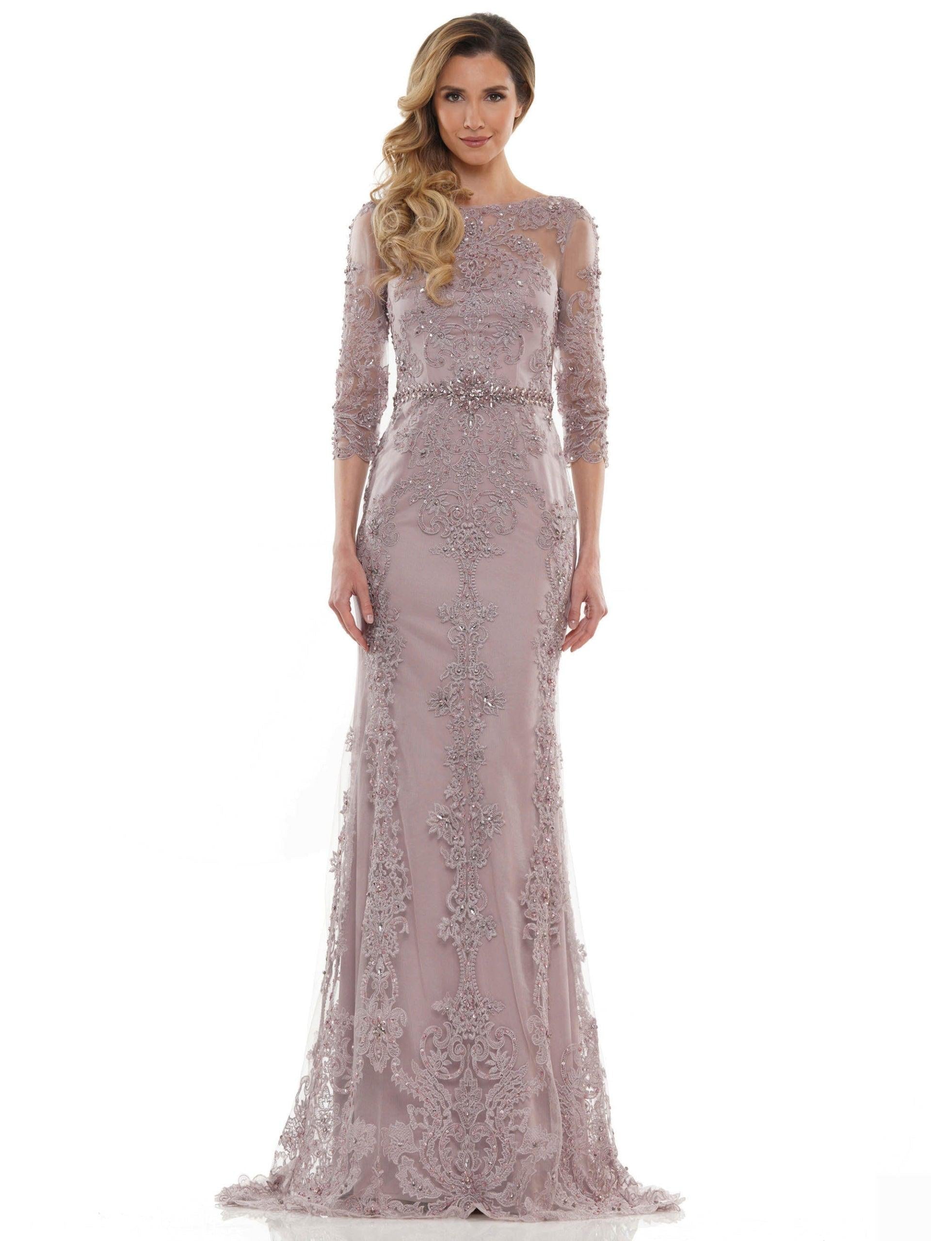 Marsoni Mother of the Bride Long Lace Dress 1123 - The Dress Outlet