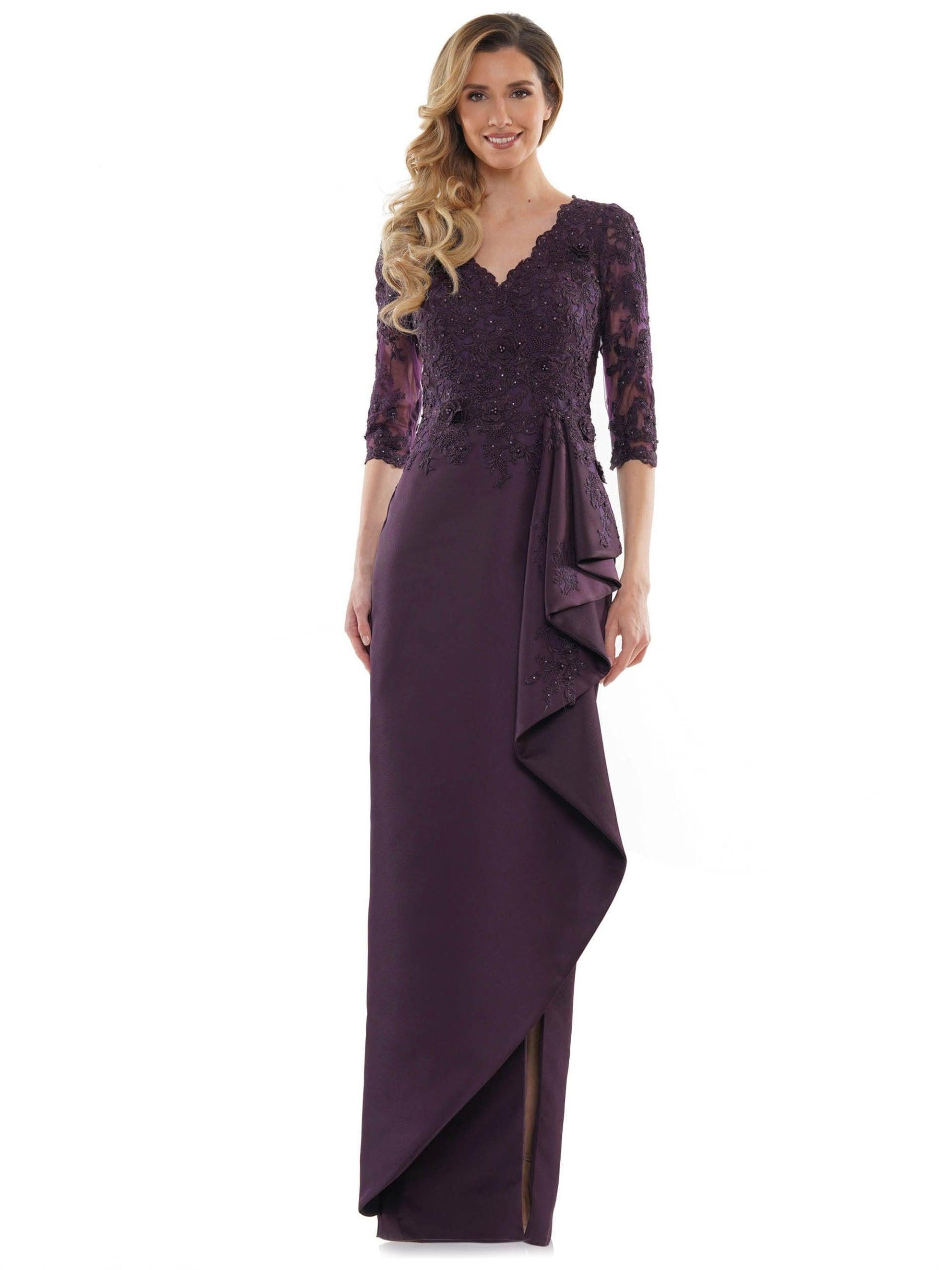 Marsoni Mother of the Bride Long Lace Dress 1134 - The Dress Outlet