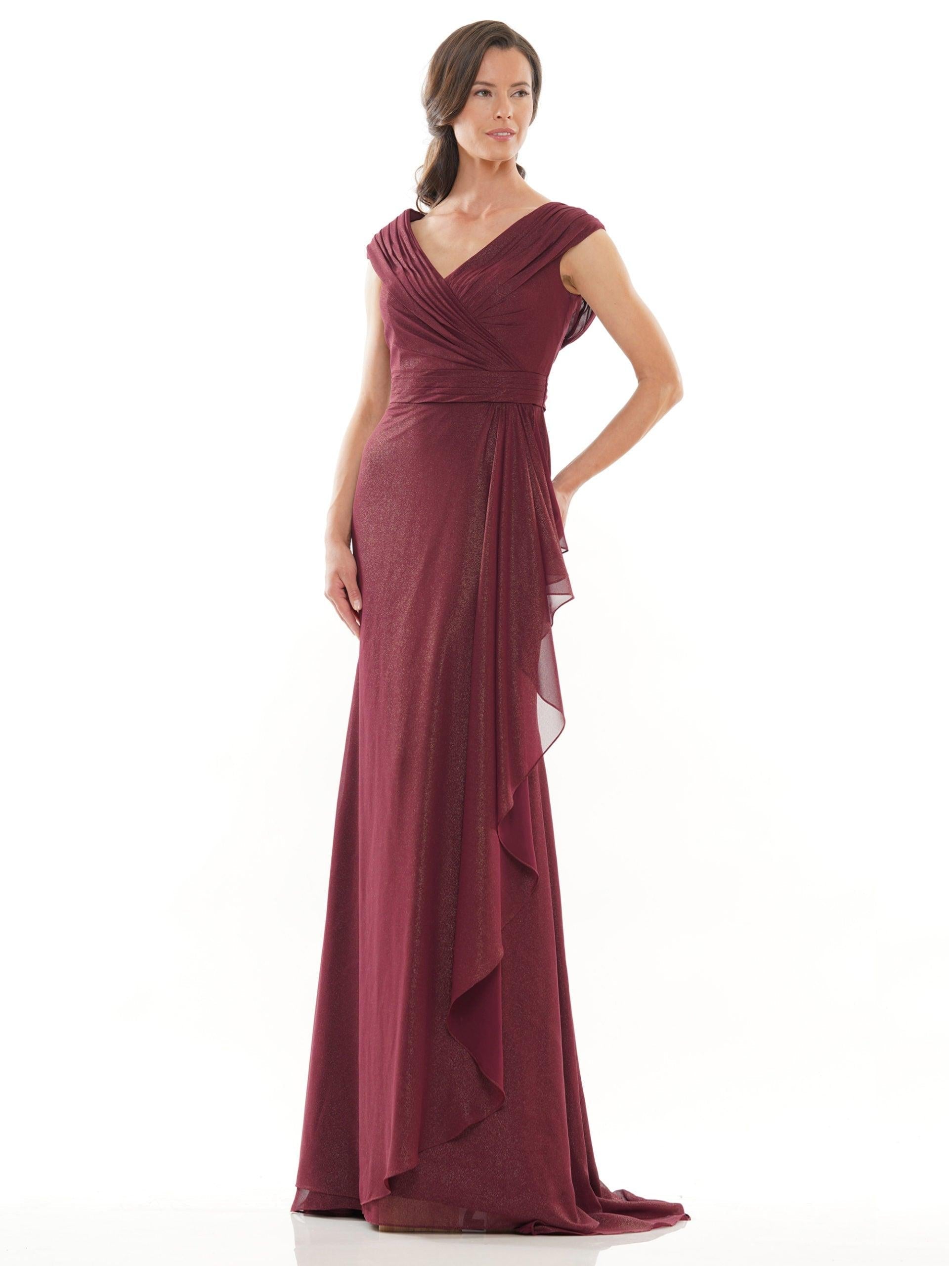 Marsoni Mother of the Bride Ruffle Long Dress 1073 - The Dress Outlet
