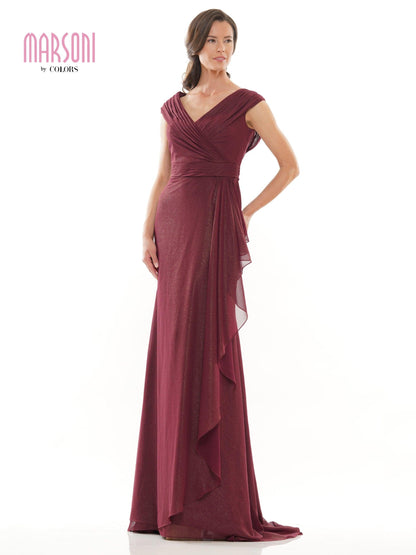 Marsoni Mother of the Bride Ruffle Long Dress 1073 - The Dress Outlet