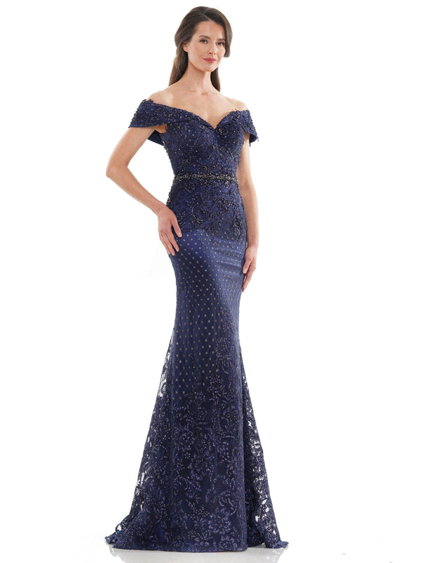Marsoni Off Shoulder Beaded Long Gown 1122