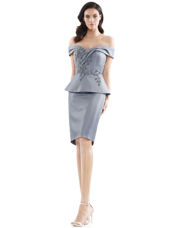 Marsoni Off Shoulder Peplum Short  Dress 1059