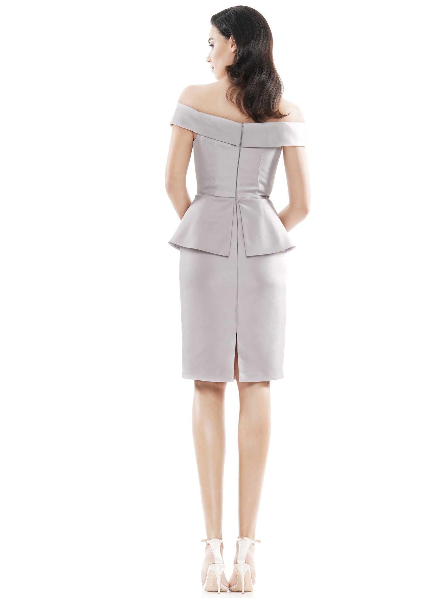Marsoni Off Shoulder Peplum Short  Dress 1059 - The Dress Outlet