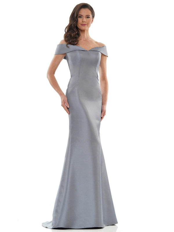 Marsoni Off Shoulder Satin Long Evening Gown 1153