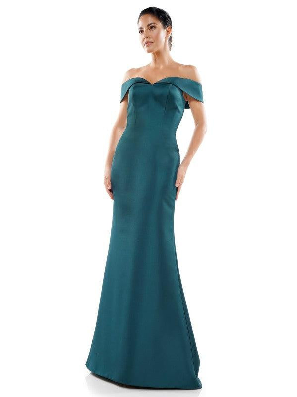 Marsoni Off Shoulder Satin Long Evening Gown 1153 - The Dress Outlet