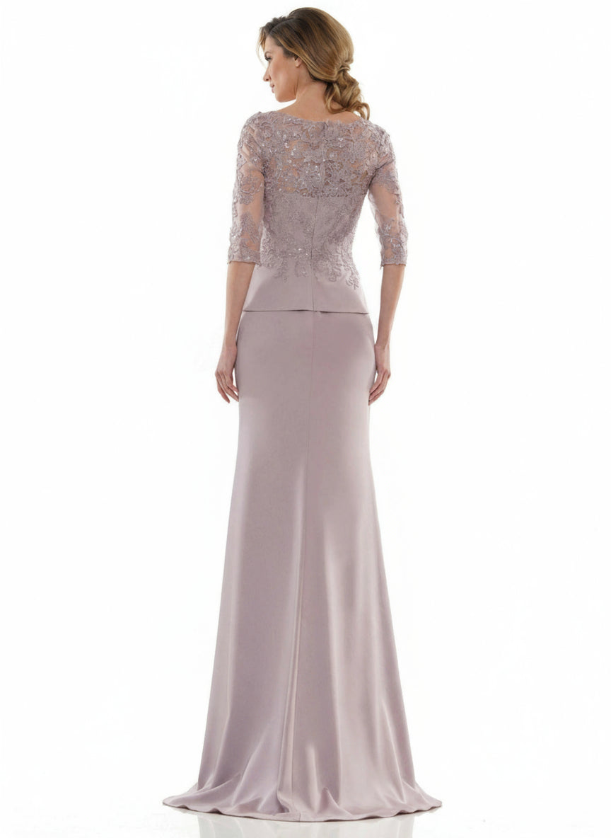 Marsoni Peplum Mother of the Bride Long Gown 1124 - The Dress Outlet