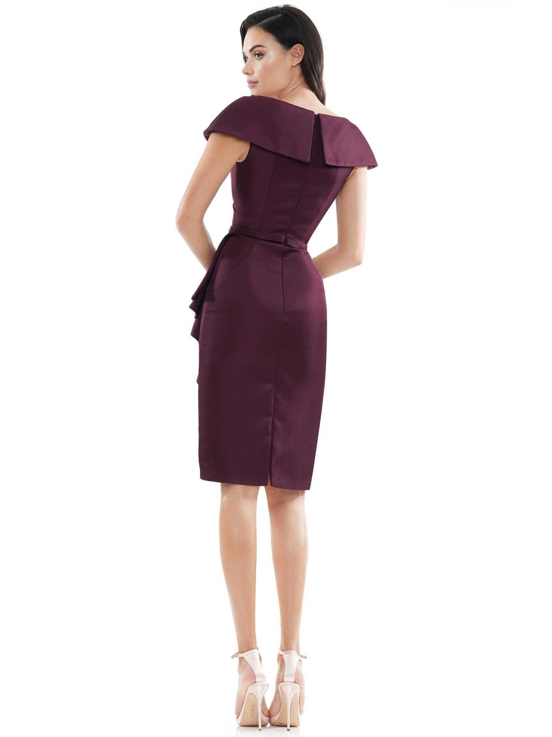 Marsoni Ruffle Accent Beaded Short Dress 1106 - The Dress Outlet