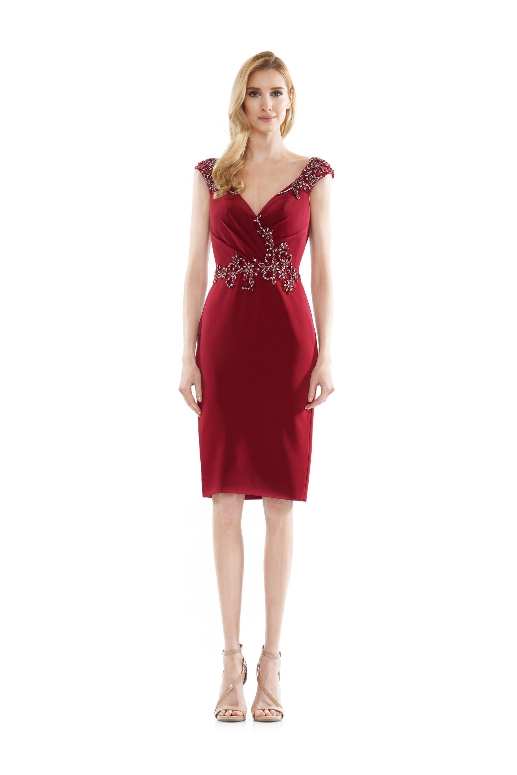 Marsoni Short Mother of the Bride Beaded Dress 1107 - The Dress Outlet