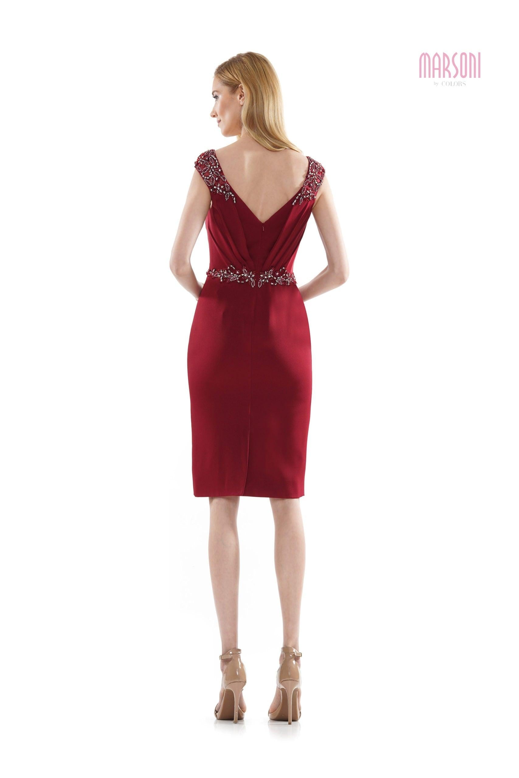 Marsoni Short Mother of the Bride Beaded Dress 1107