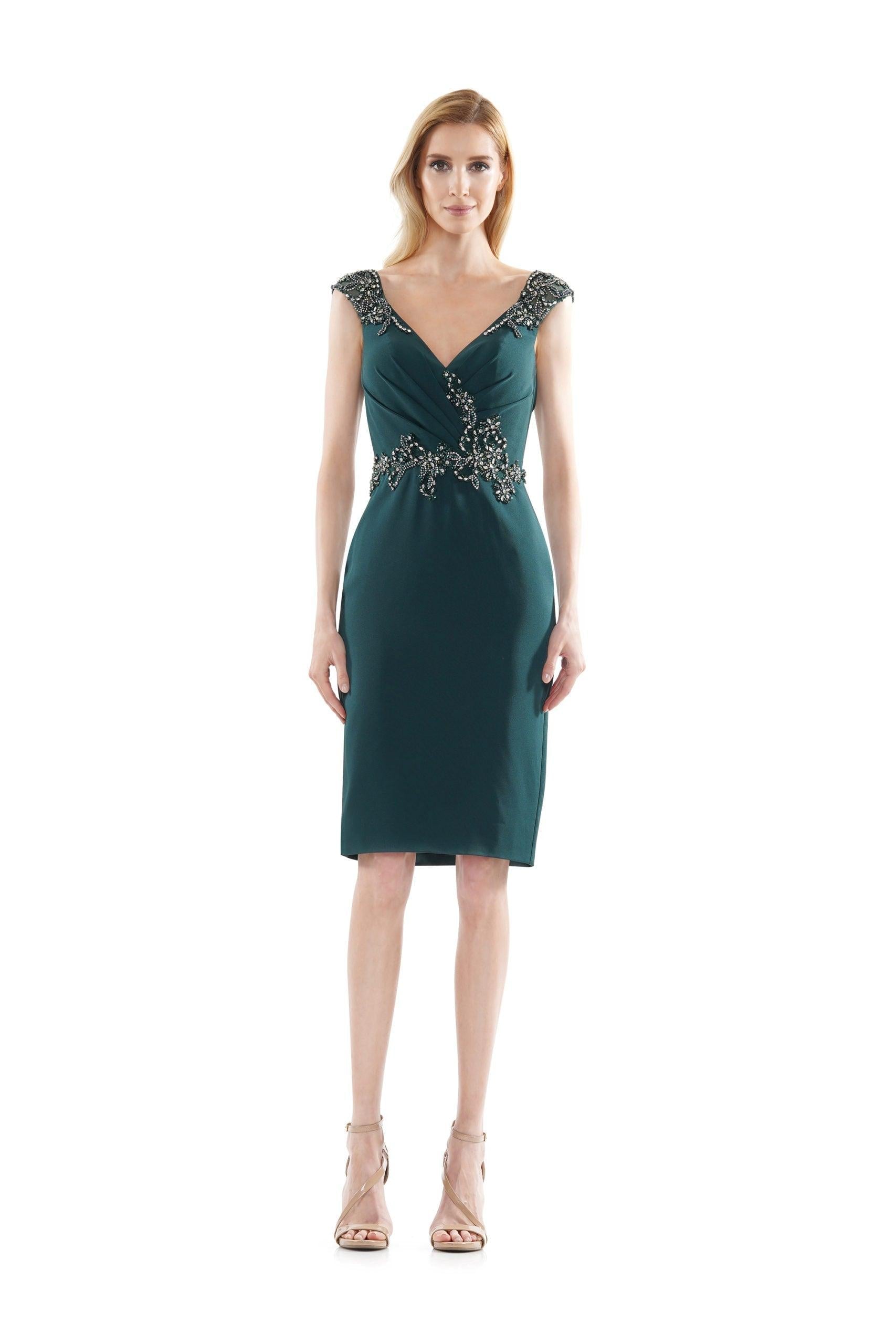 Marsoni Short Mother of the Bride Beaded Dress 1107 - The Dress Outlet
