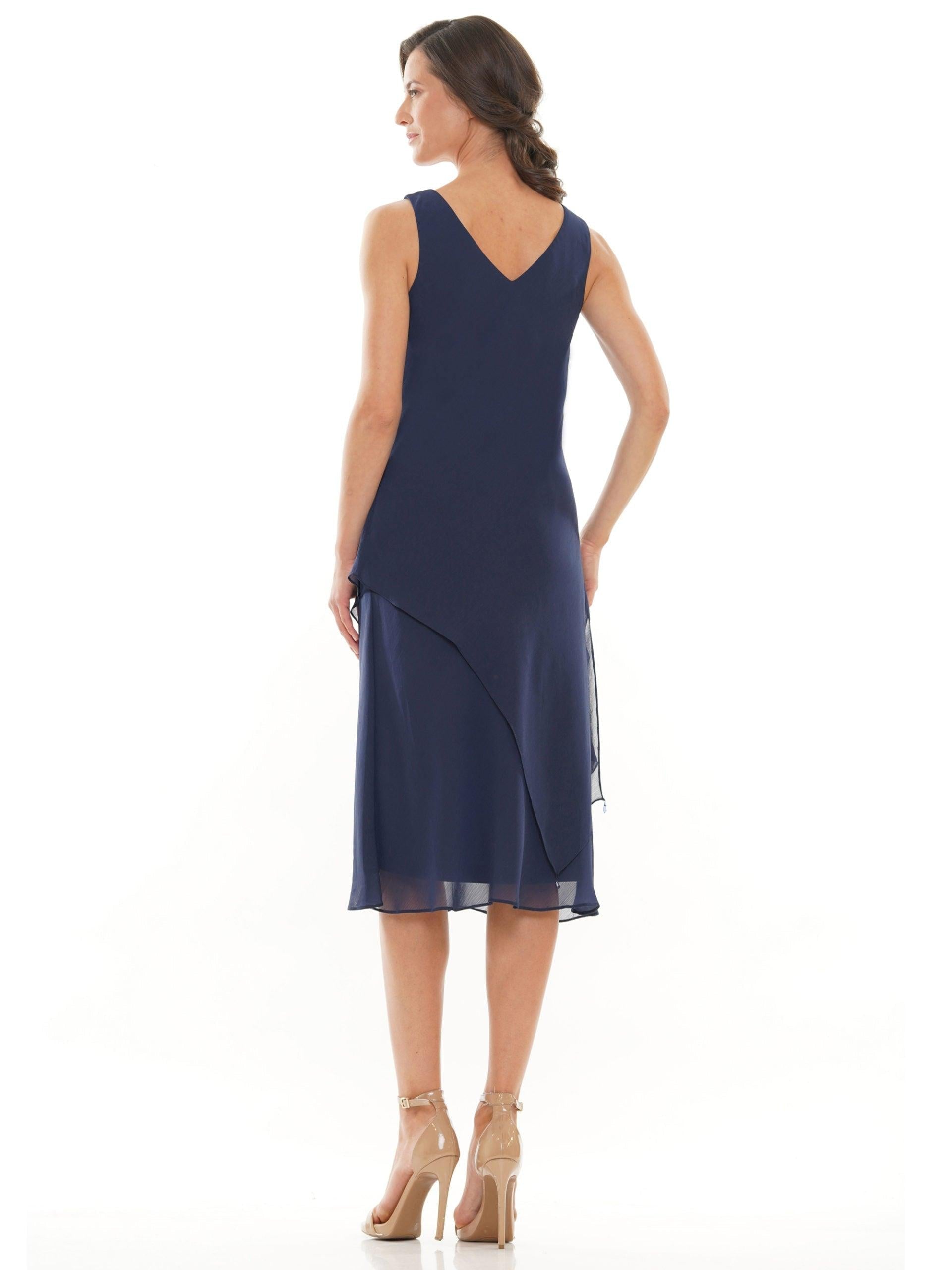 Marsoni Short Mother of the Bride Chiffon Dress 307 - The Dress Outlet