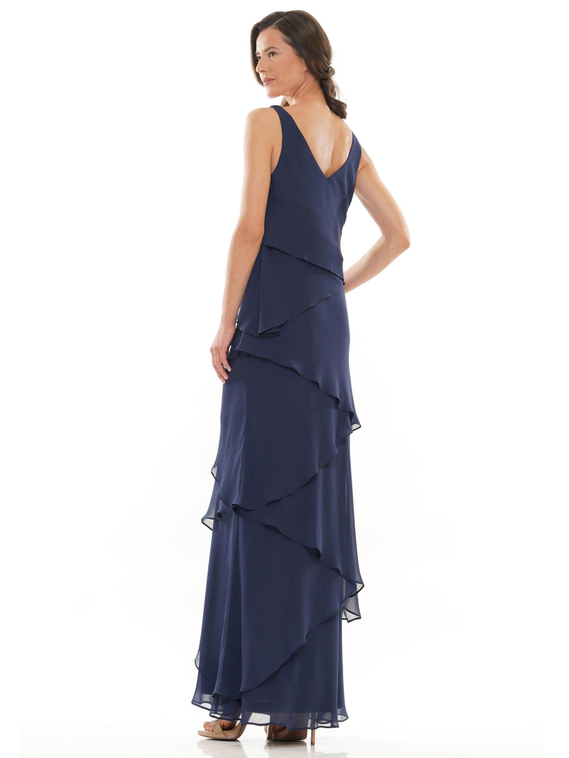 Iris Marsoni Two Piece Ruffle Long Lace Dress 309 - Formal Dresses & Gowns