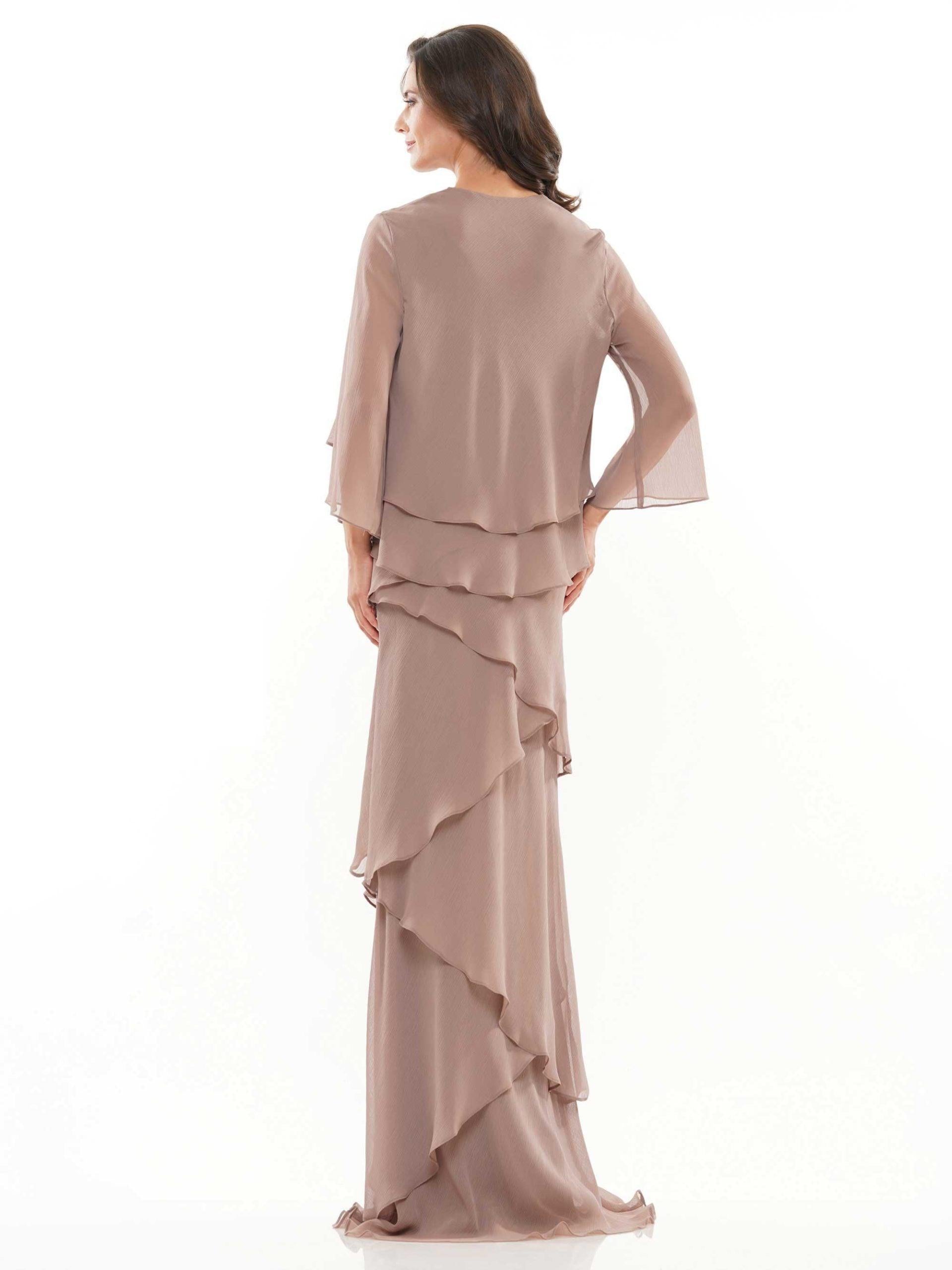 Iris Marsoni Two Piece Ruffle Long Lace Dress 309 - Formal Dresses & Gowns