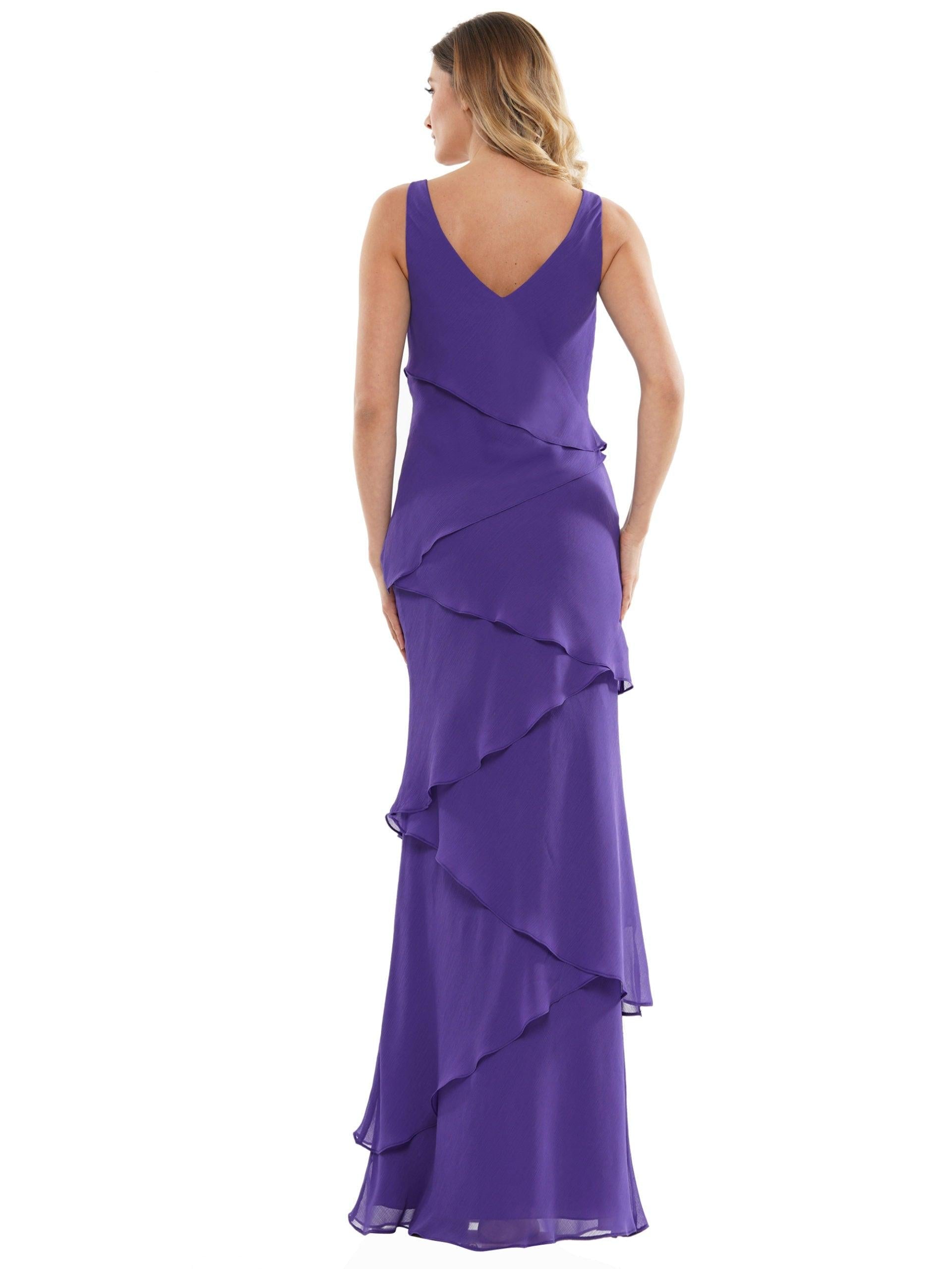 Iris Marsoni Two Piece Ruffle Long Lace Dress 309 - Formal Dresses & Gowns