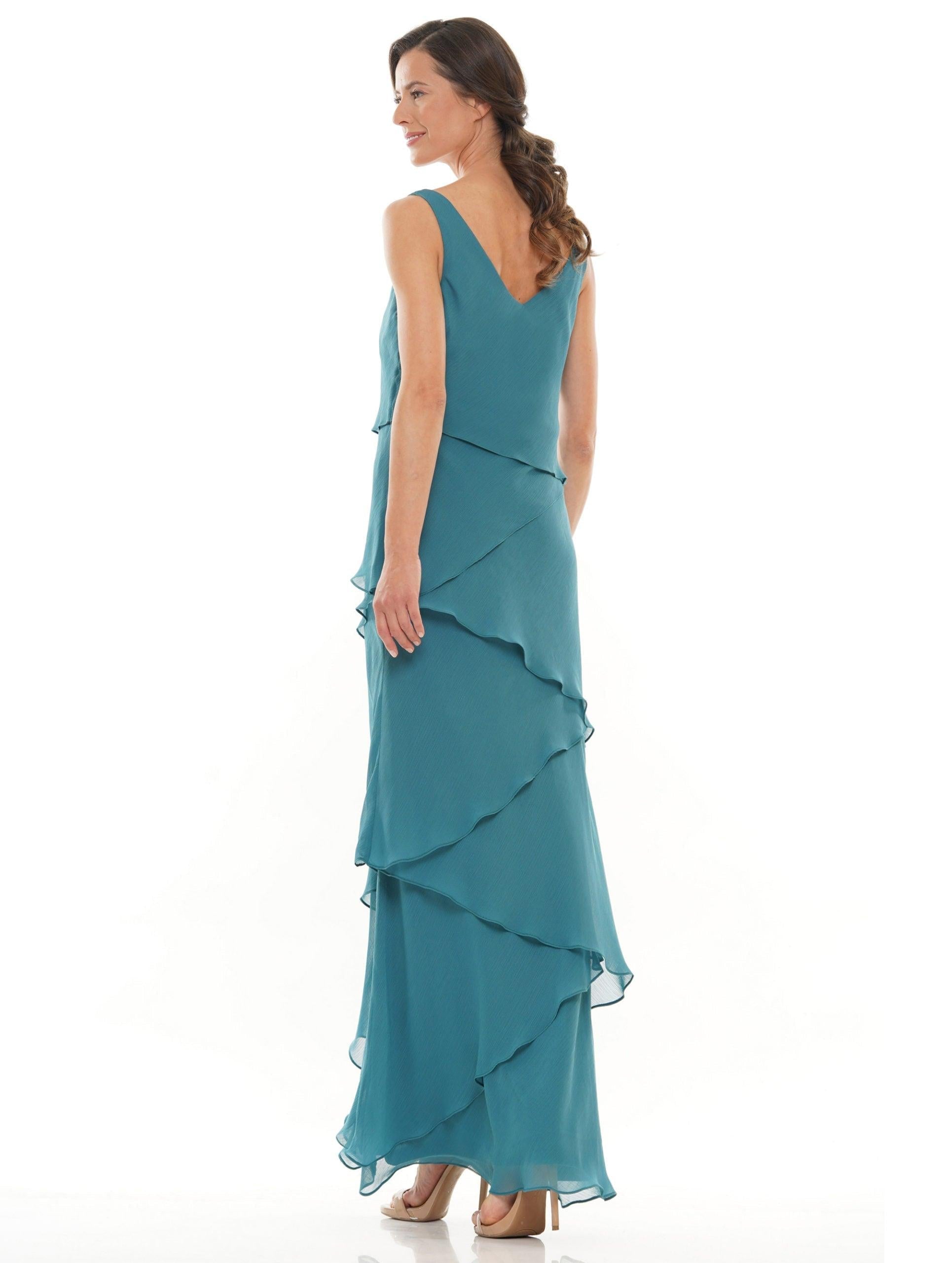 Marsoni Two Piece Ruffle Long Lace Dress 309 - The Dress Outlet