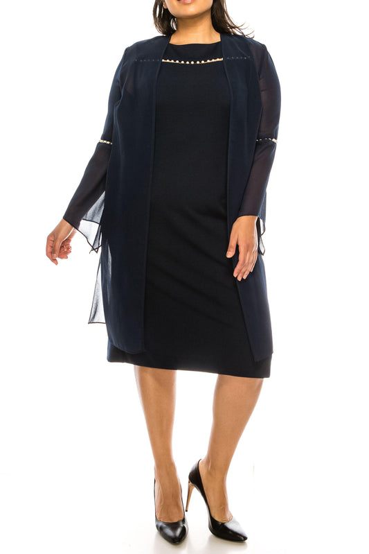 Maya Brooke 3/4 Sleeve Jacket Short Dress 28543 - The Dress Outlet