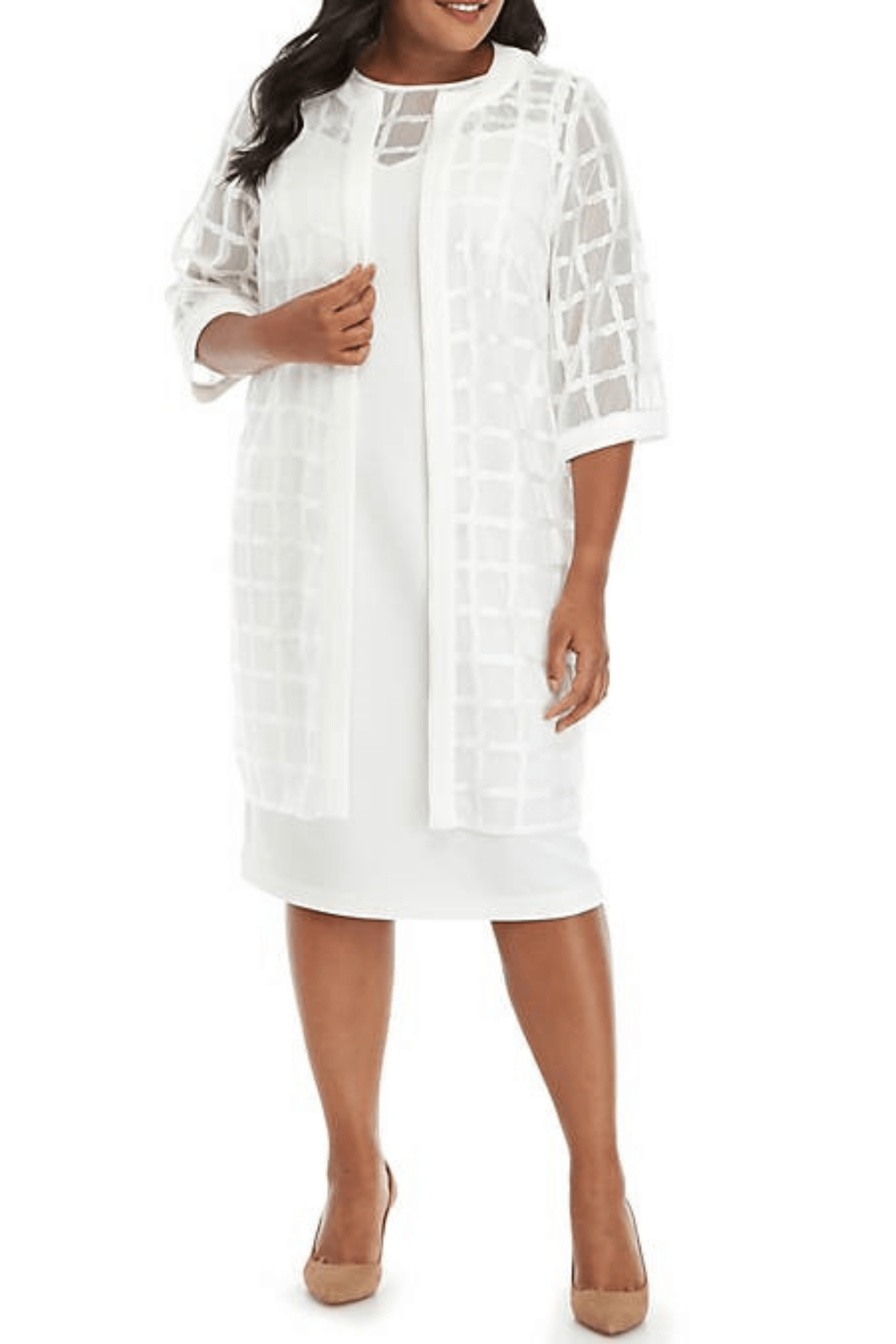 Maya Brooke Plus Size Short Jacket Dress 27367 - NAVY / 16W Maya Brooke Plus Size Short Jacket Dress 27367 - NAVY / 16W