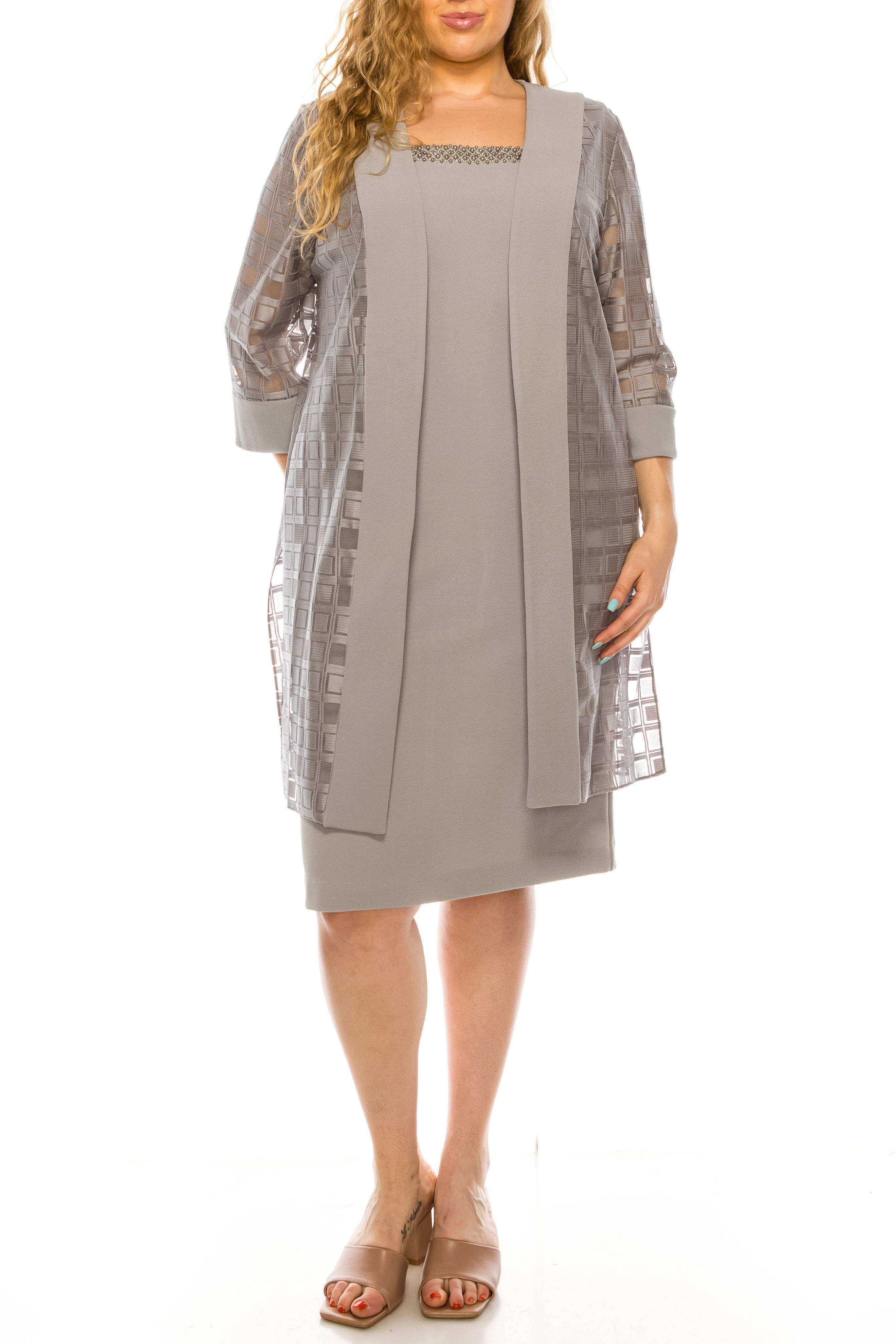 WEDGEWOOD Maya Brooke Plus Size Short Jacket Dress 29163 Formal