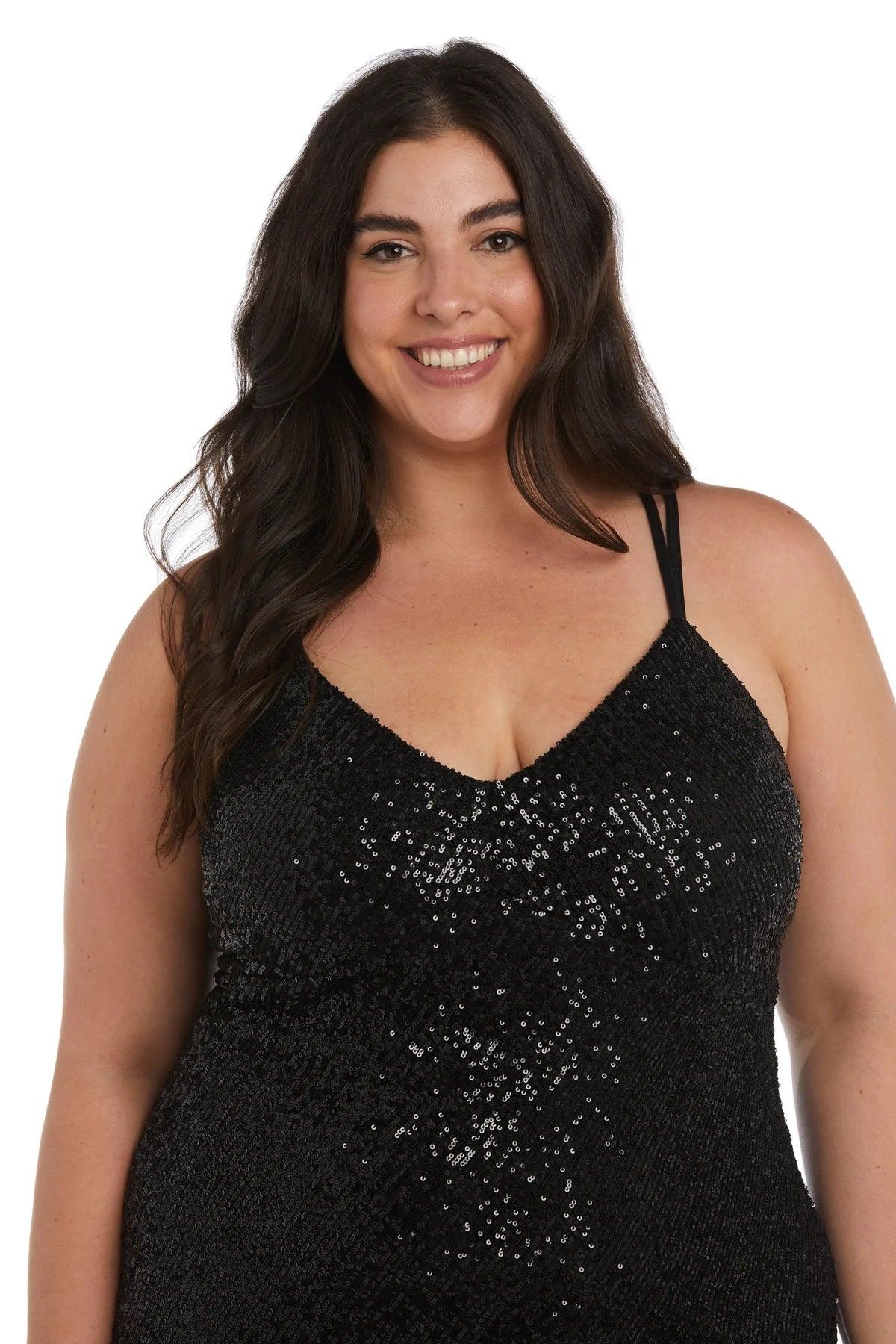 Morgan & Co Plus Size High Low Prom Dress 13029WM - The Dress Outlet